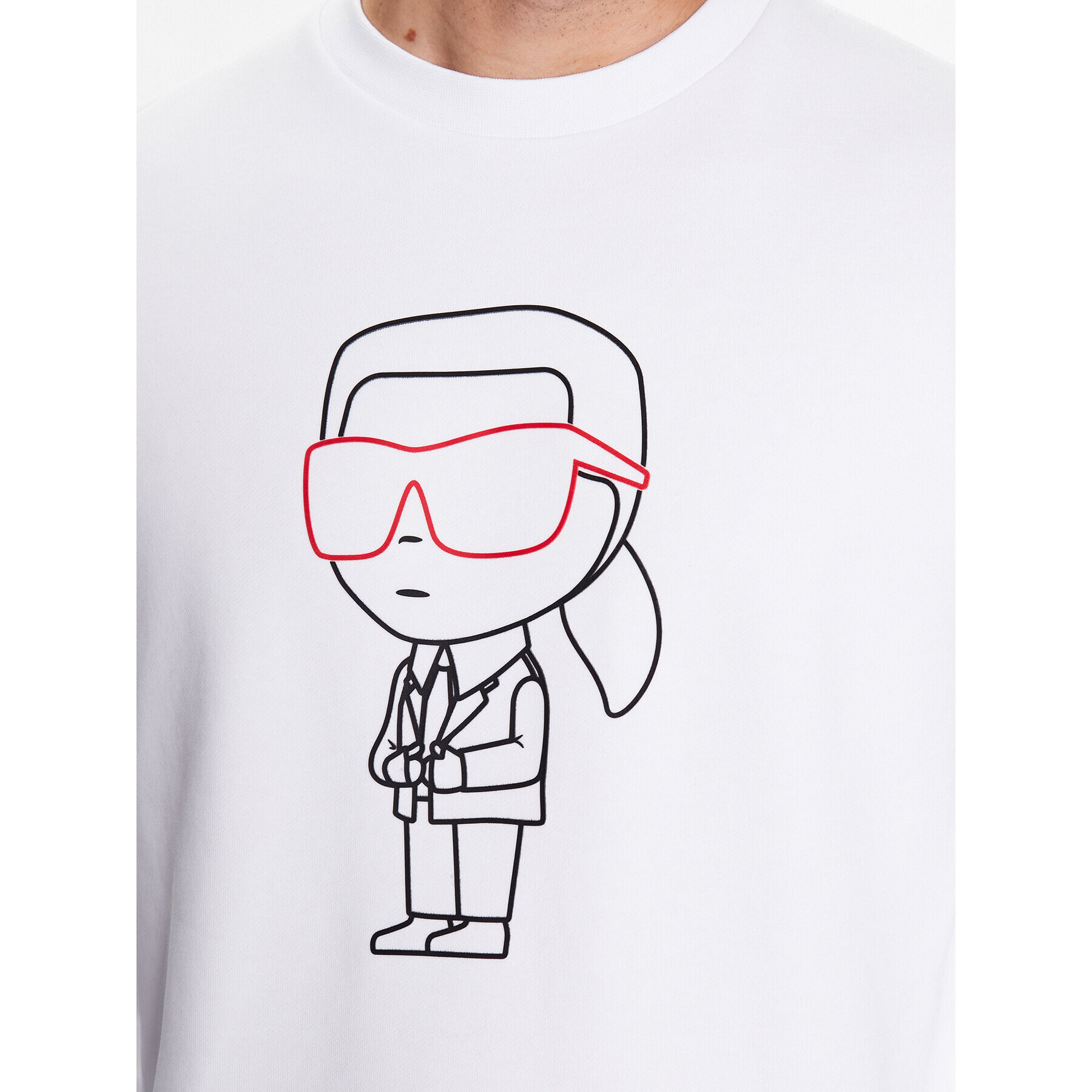 KARL LAGERFELD Суитшърт 705420 532900 Бял Regular Fit - Pepit.bg