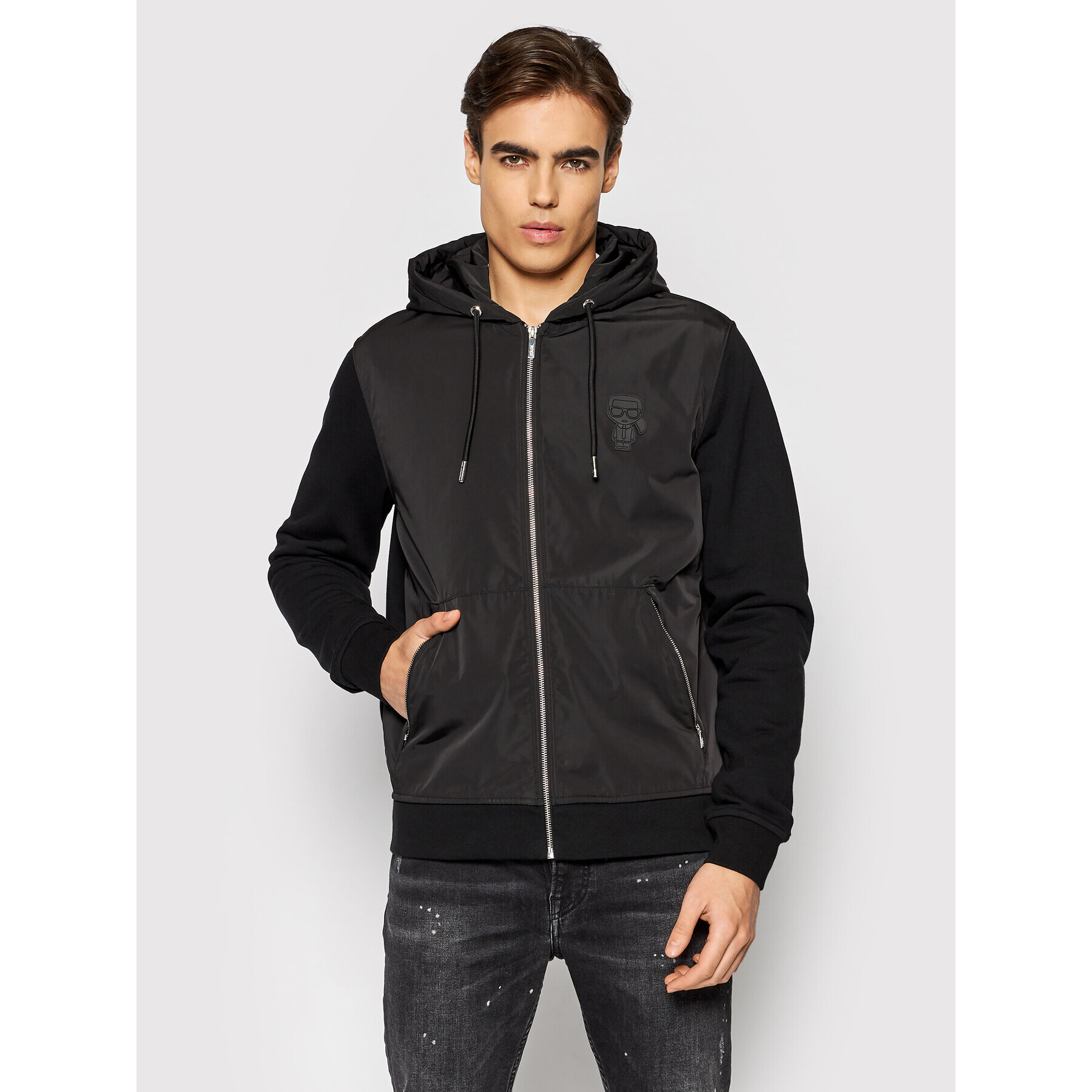 KARL LAGERFELD Суитшърт Blouson 505064 512562 Черен Regular Fit - Pepit.bg