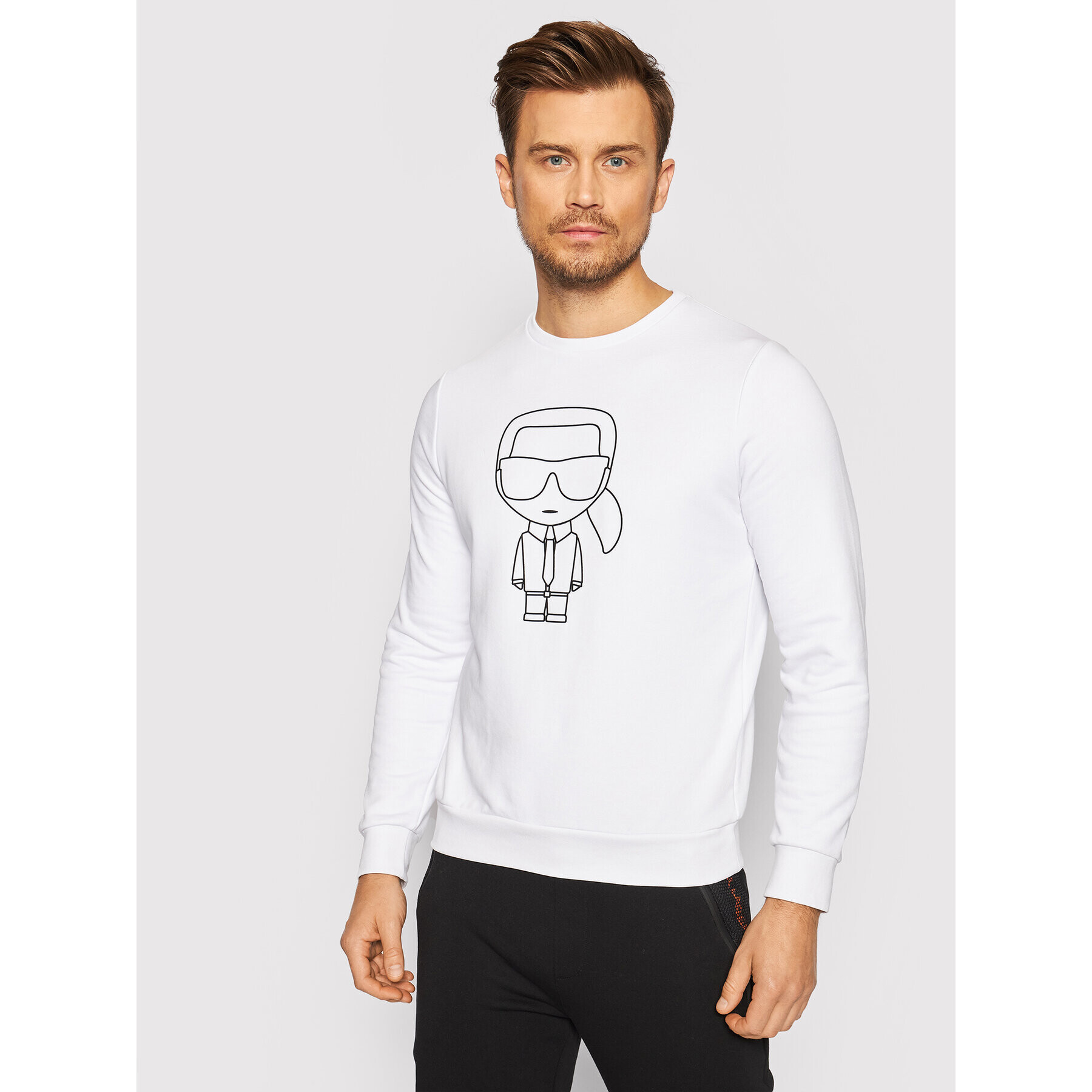 KARL LAGERFELD Суитшърт Crewneck 705030 511900 Бял Regular Fit - Pepit.bg