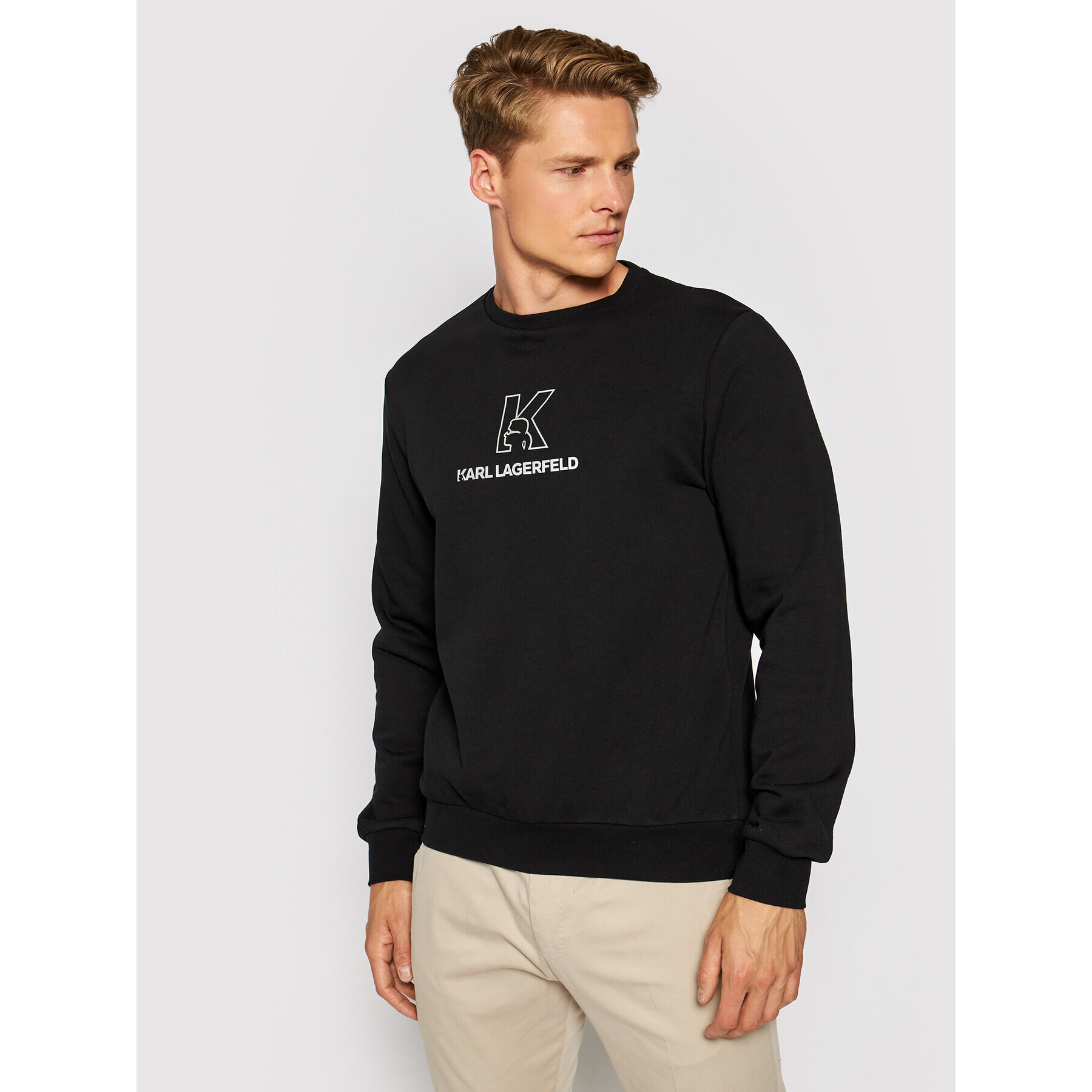 KARL LAGERFELD Суитшърт Crewneck 705033 511900 Черен Regular Fit - Pepit.bg