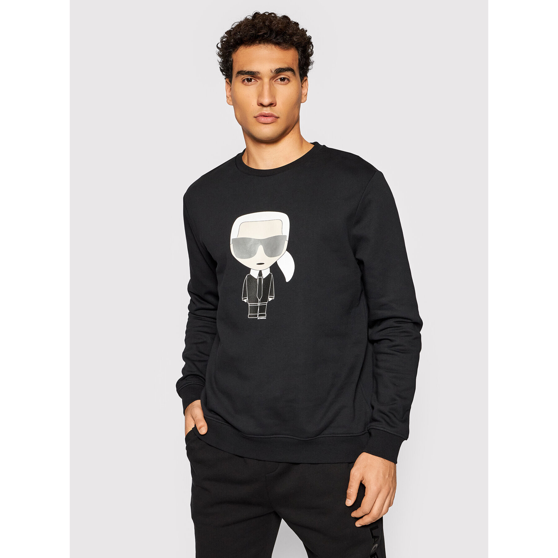 KARL LAGERFELD Суитшърт Crewneck 705061 512950 Черен Regular Fit - Pepit.bg