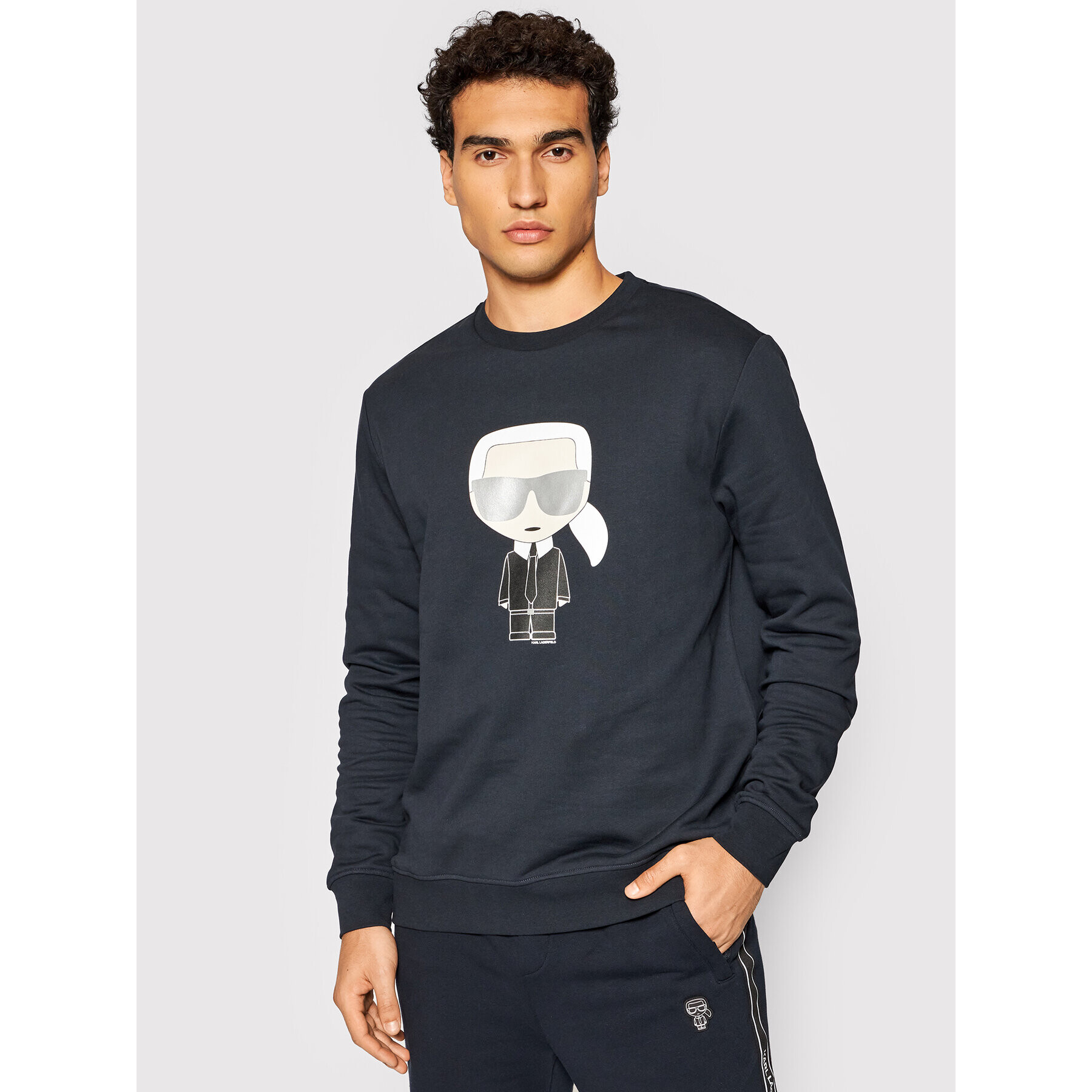 KARL LAGERFELD Суитшърт Crewneck 705061 512950 Тъмносин Regular Fit - Pepit.bg