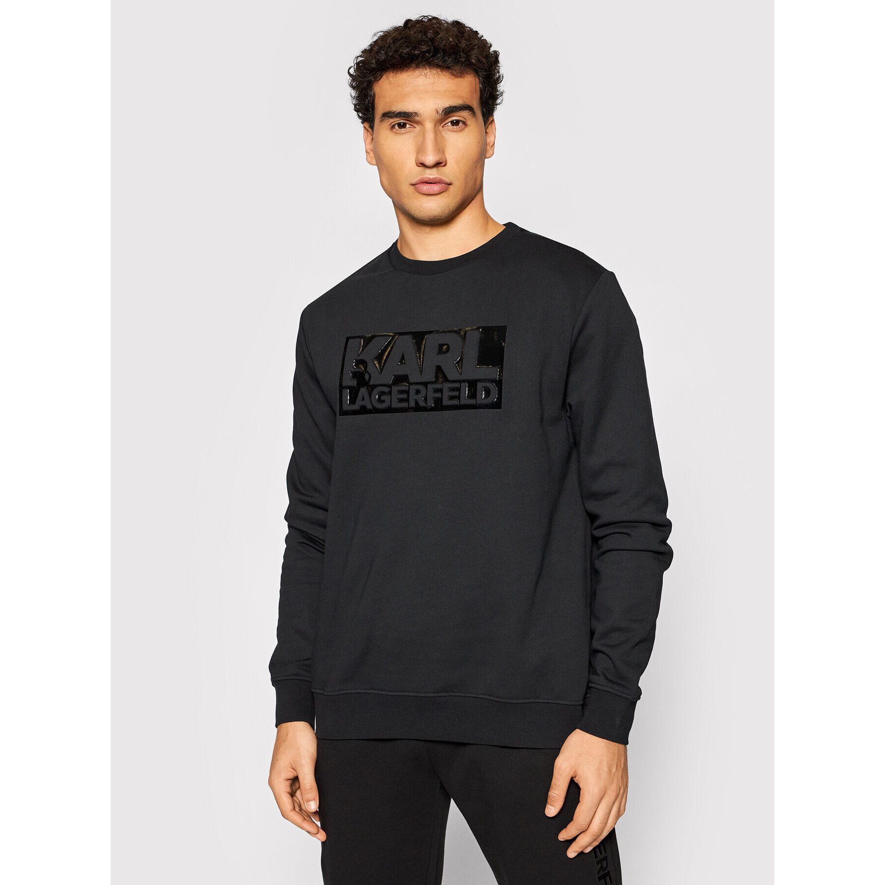 KARL LAGERFELD Суитшърт Crewneck 705062 512950 Черен Regular Fit - Pepit.bg