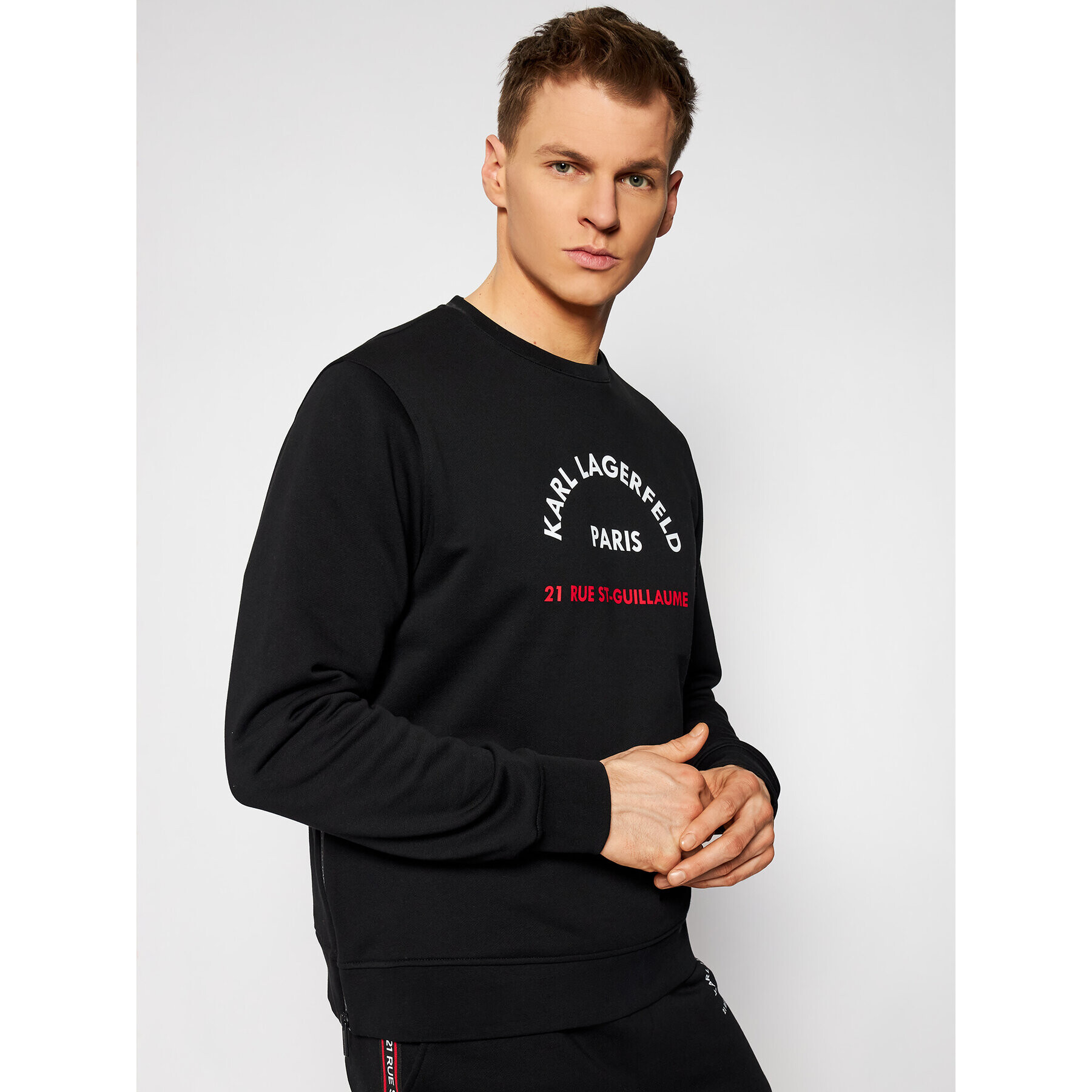 KARL LAGERFELD Суитшърт Crewneck 705070 511900 Черен Regular Fit - Pepit.bg