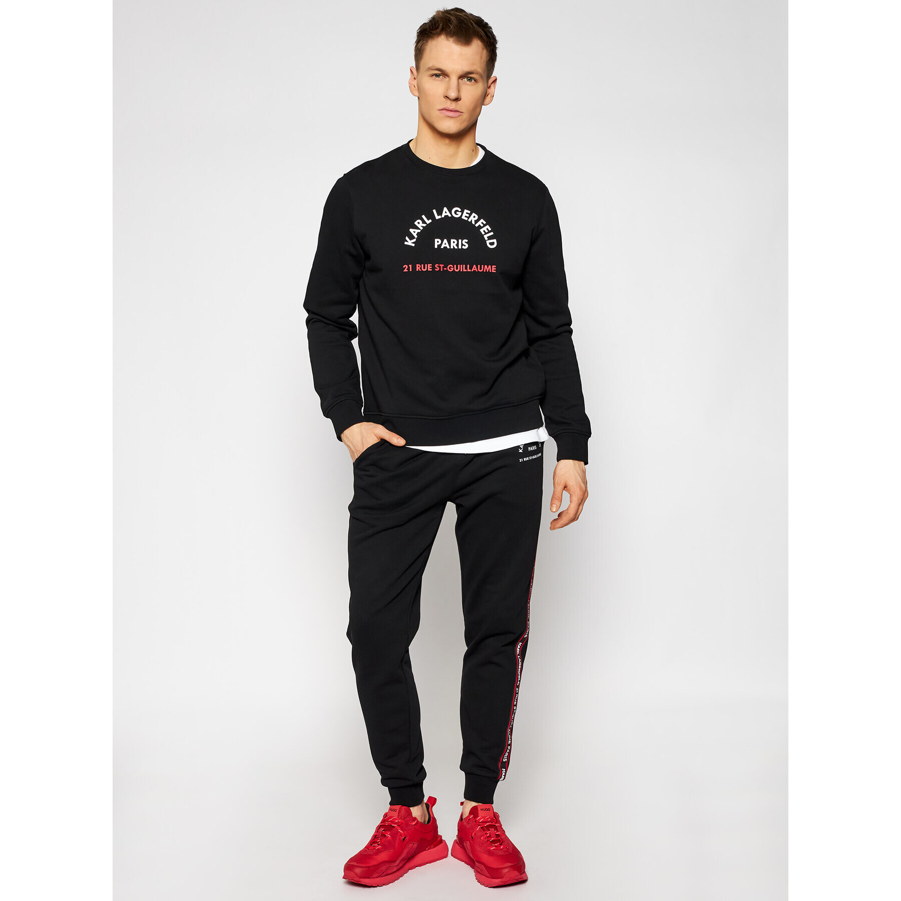 KARL LAGERFELD Суитшърт Crewneck 705070 511900 Черен Regular Fit - Pepit.bg