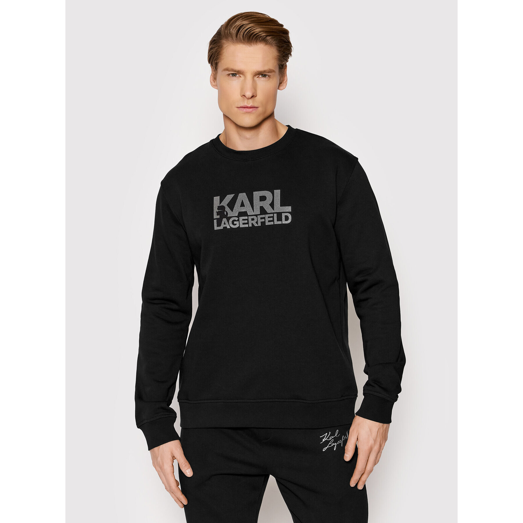 KARL LAGERFELD Суитшърт Crewneck 705400 521900 Черен Regular Fit - Pepit.bg