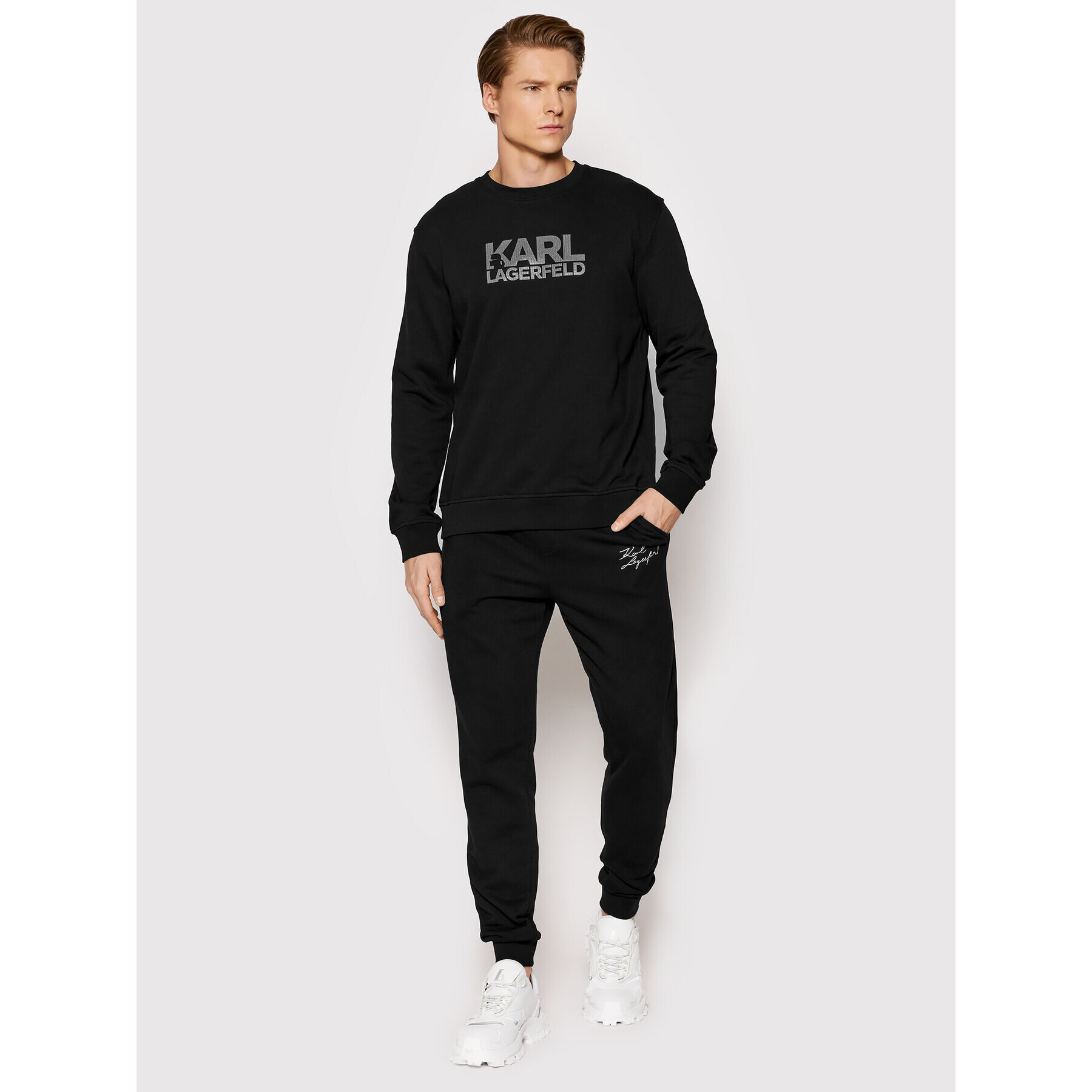 KARL LAGERFELD Суитшърт Crewneck 705400 521900 Черен Regular Fit - Pepit.bg