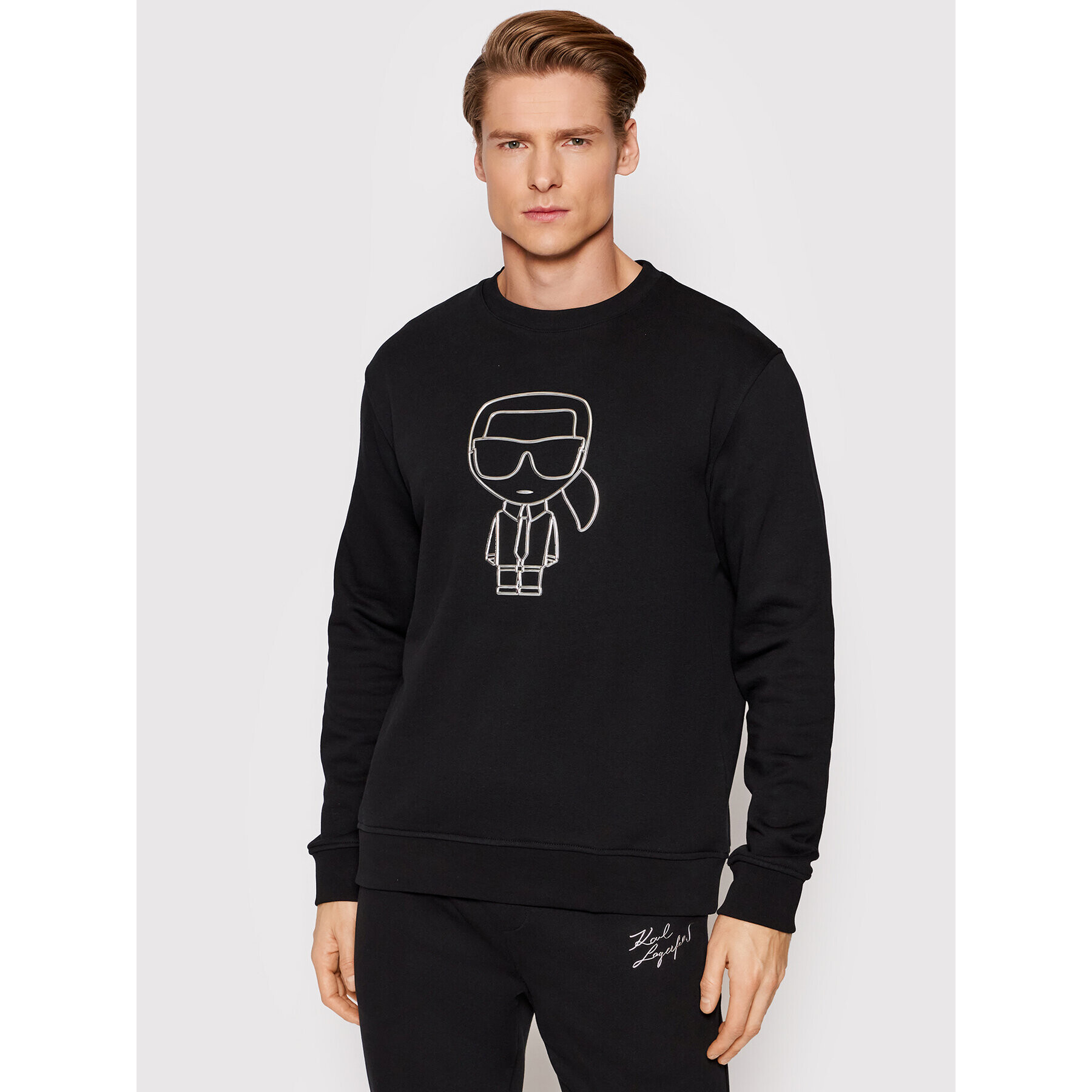 KARL LAGERFELD Суитшърт Crewneck 705406 521900 Черен Regular Fit - Pepit.bg