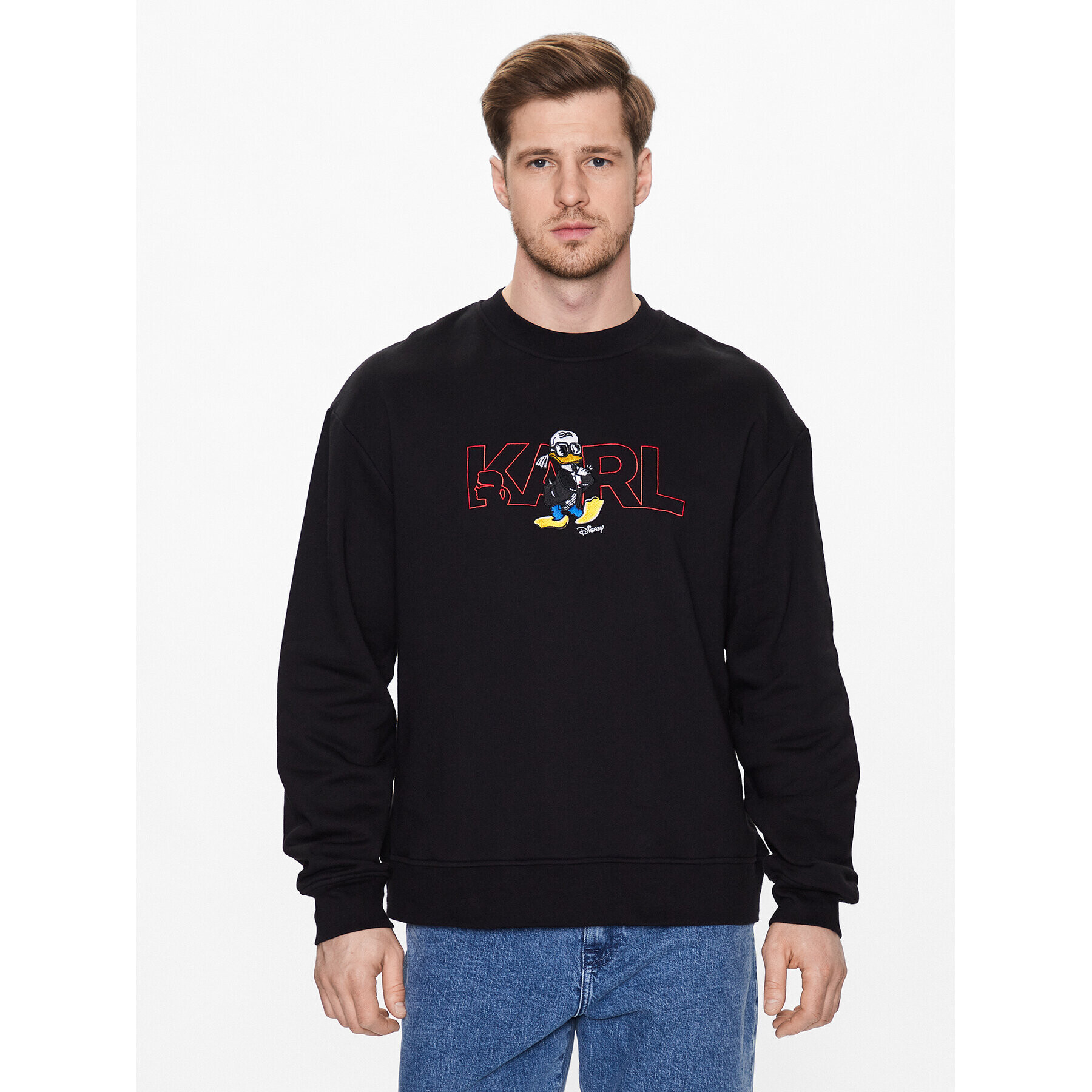 KARL LAGERFELD Суитшърт DISNEY Logo 705098 532930 Черен Regular Fit - Pepit.bg