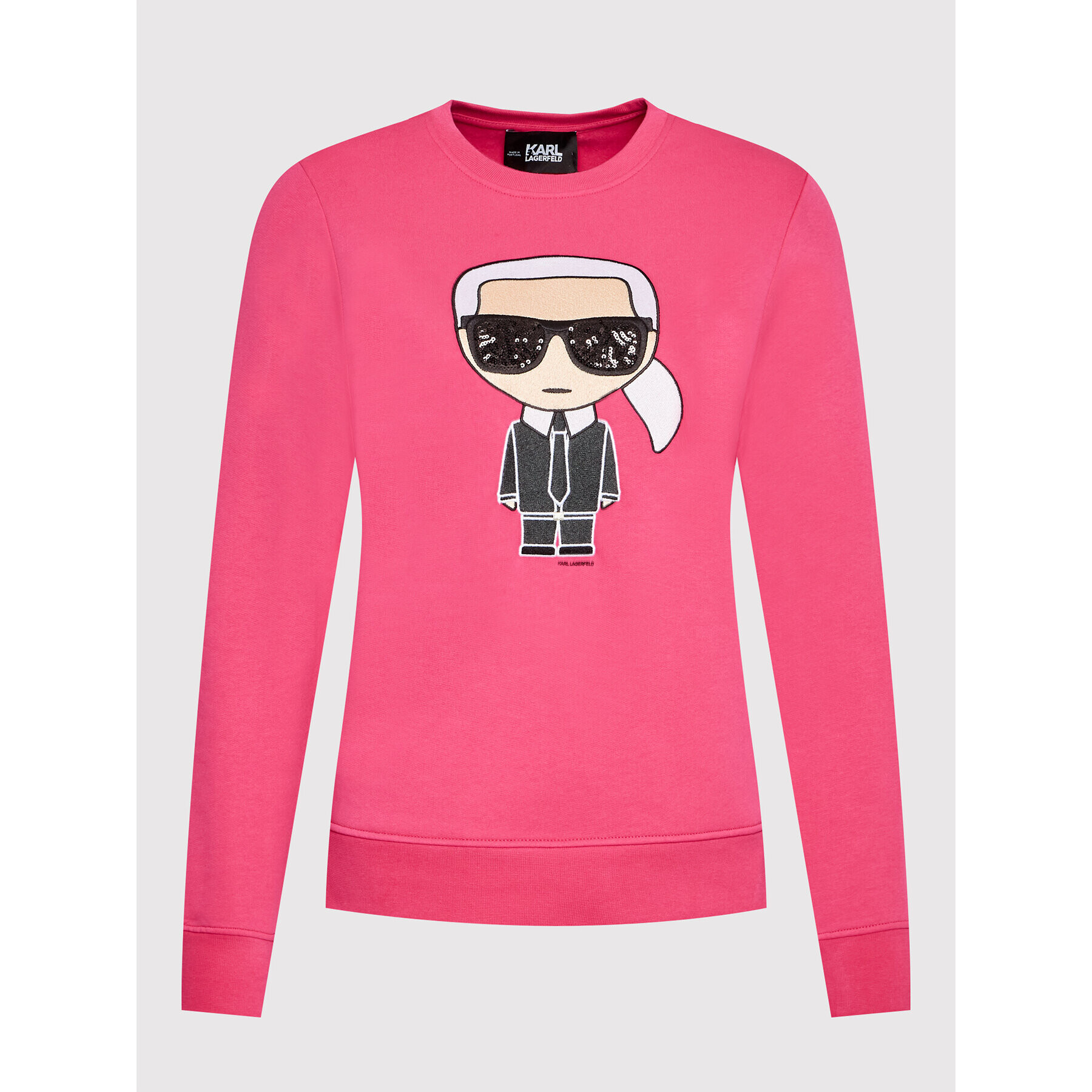 KARL LAGERFELD Суитшърт Ikonik 210W1820 Розов Regular Fit - Pepit.bg