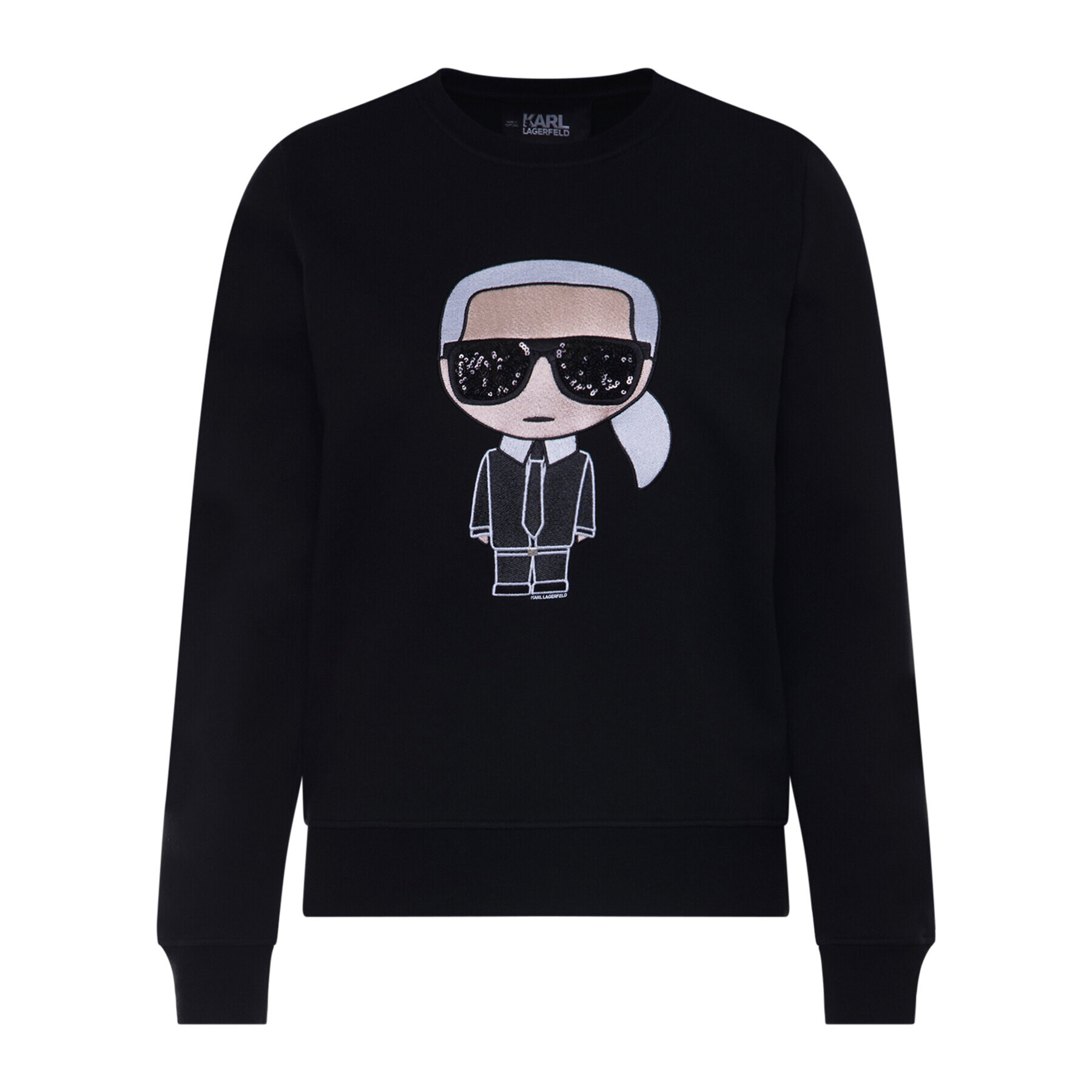 KARL LAGERFELD Суитшърт Ikonik Karl 201W1802 Черен Regular Fit - Pepit.bg