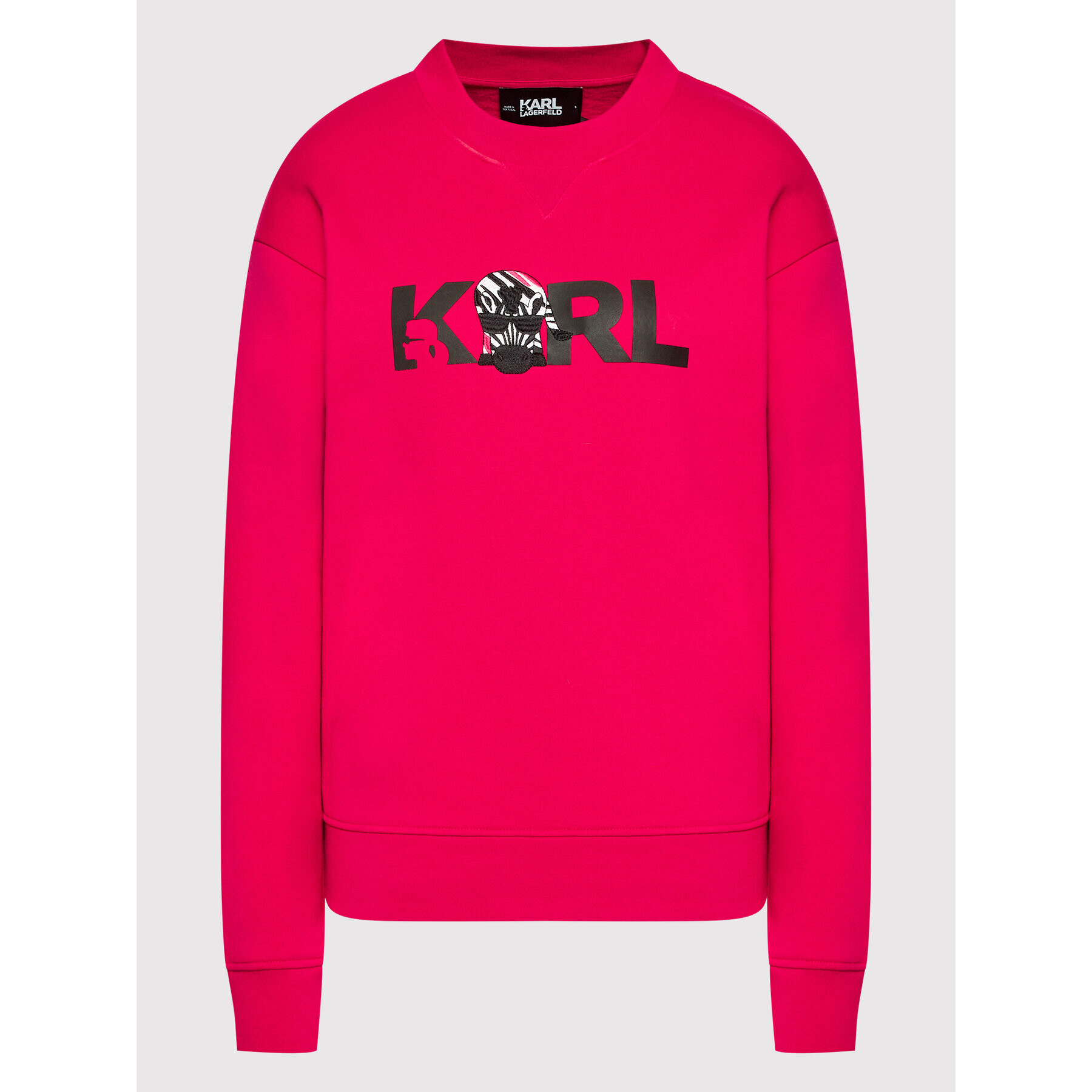 KARL LAGERFELD Суитшърт Ikonik Karlimal Logo 220W1882 Розов Relaxed Fit - Pepit.bg