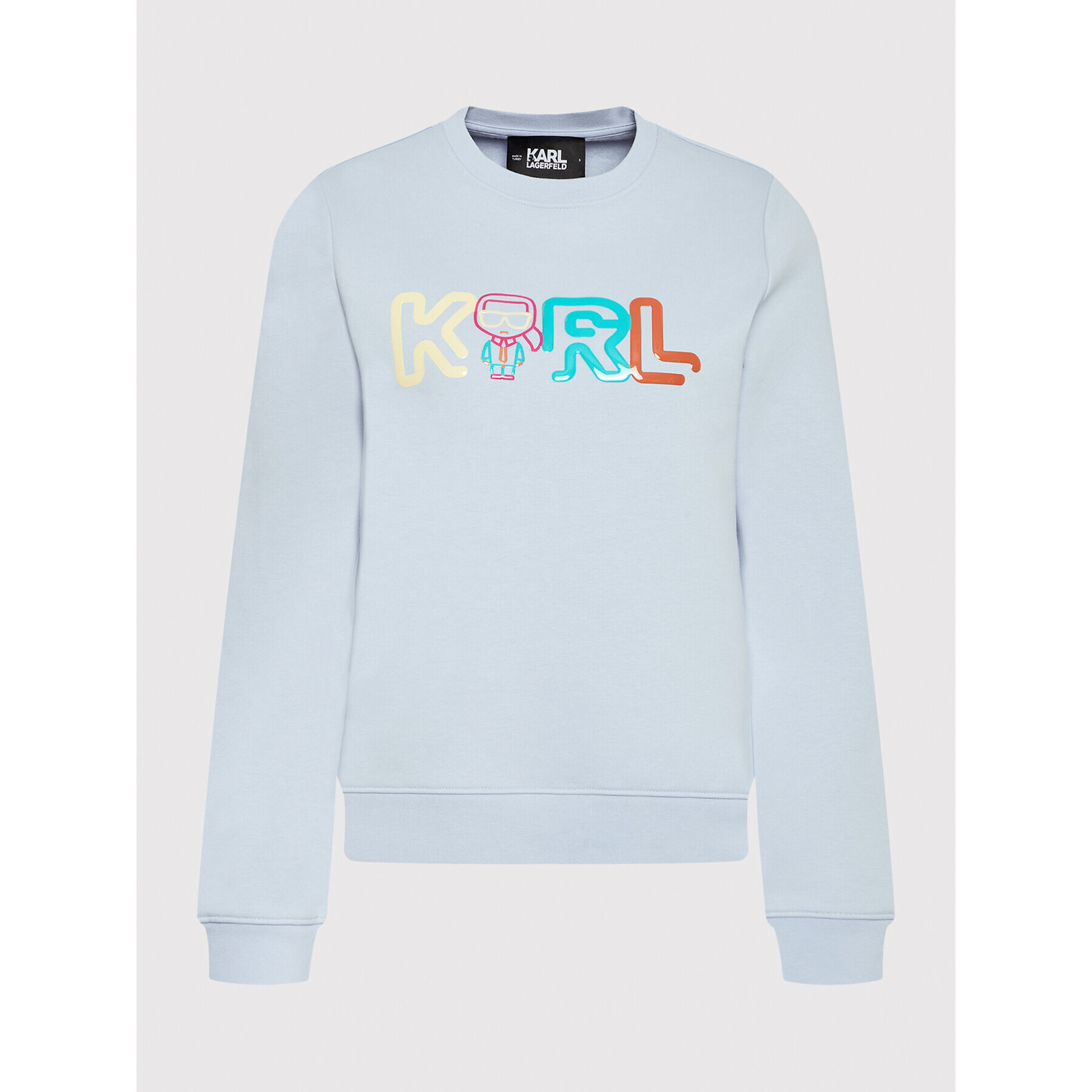 KARL LAGERFELD Суитшърт Jelly Mini Logo 221W1800 Син Regular Fit - Pepit.bg