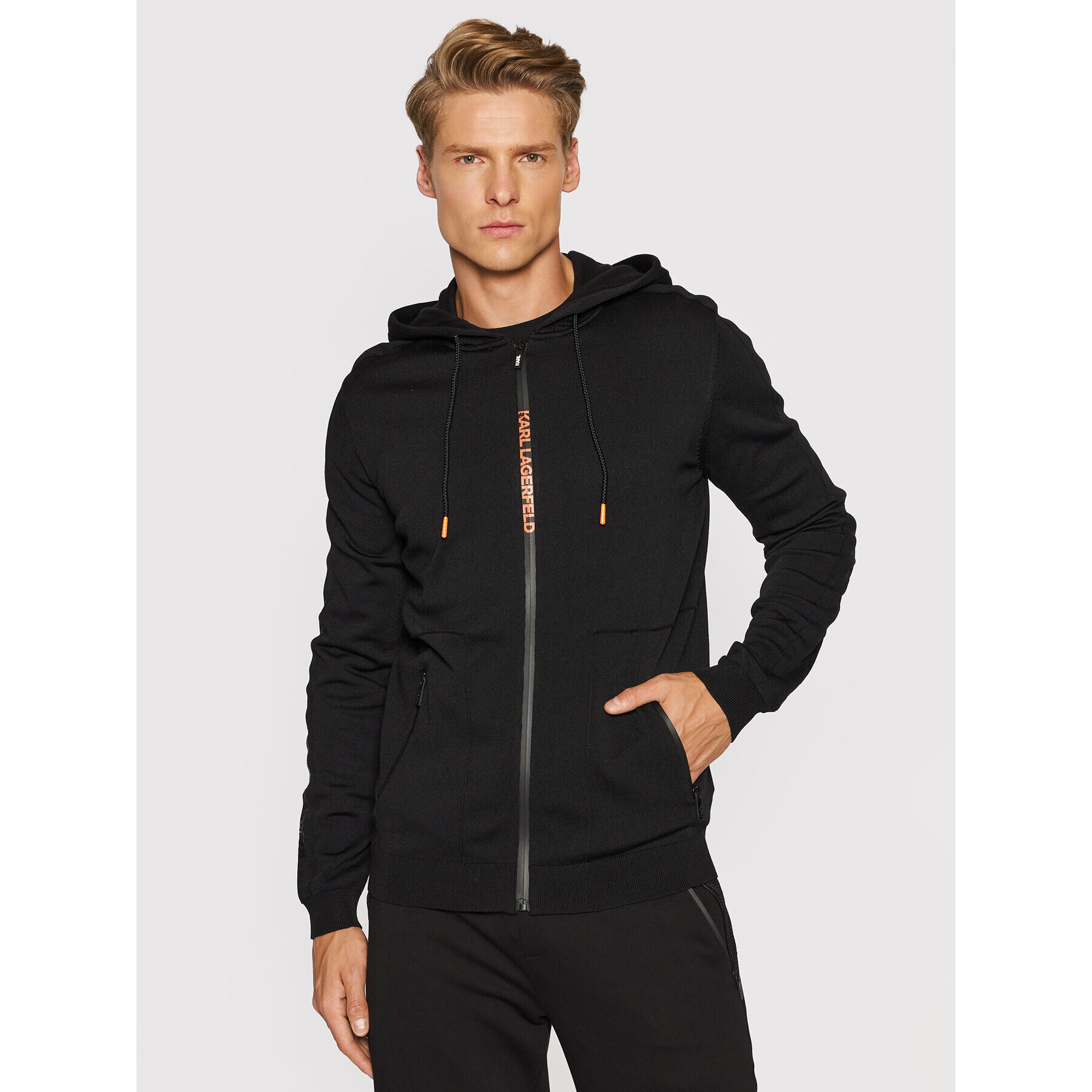 KARL LAGERFELD Суитшърт Knit Hoody 655034 511304 Черен Regular Fit - Pepit.bg