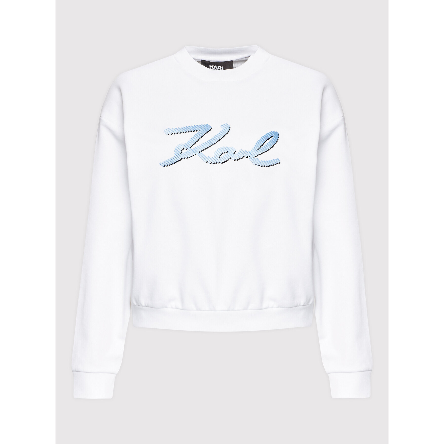 KARL LAGERFELD Суитшърт Logo 221W1810 Бял Relaxed Fit - Pepit.bg