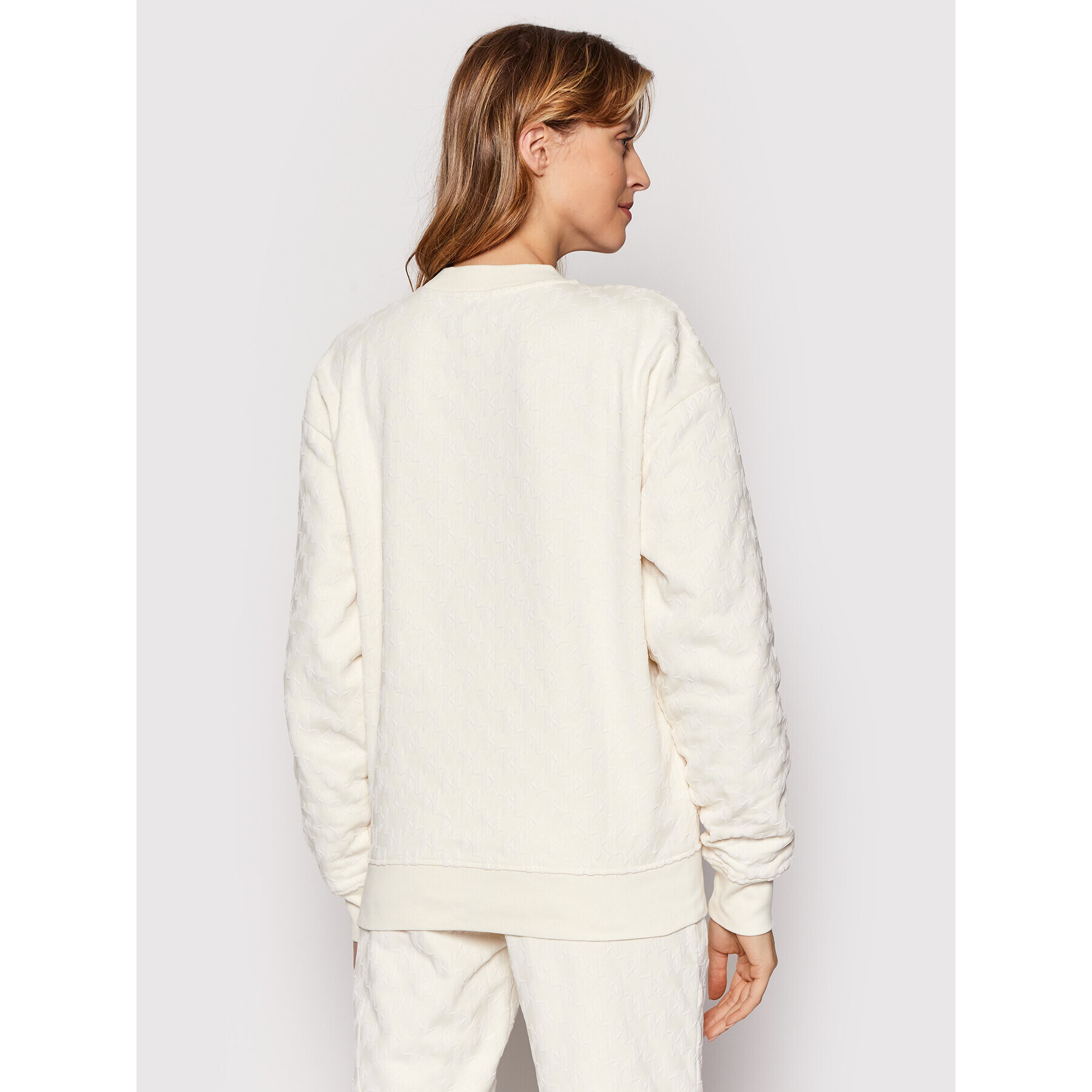 KARL LAGERFELD Суитшърт Monogram 216W1883 Бежов Regular Fit - Pepit.bg