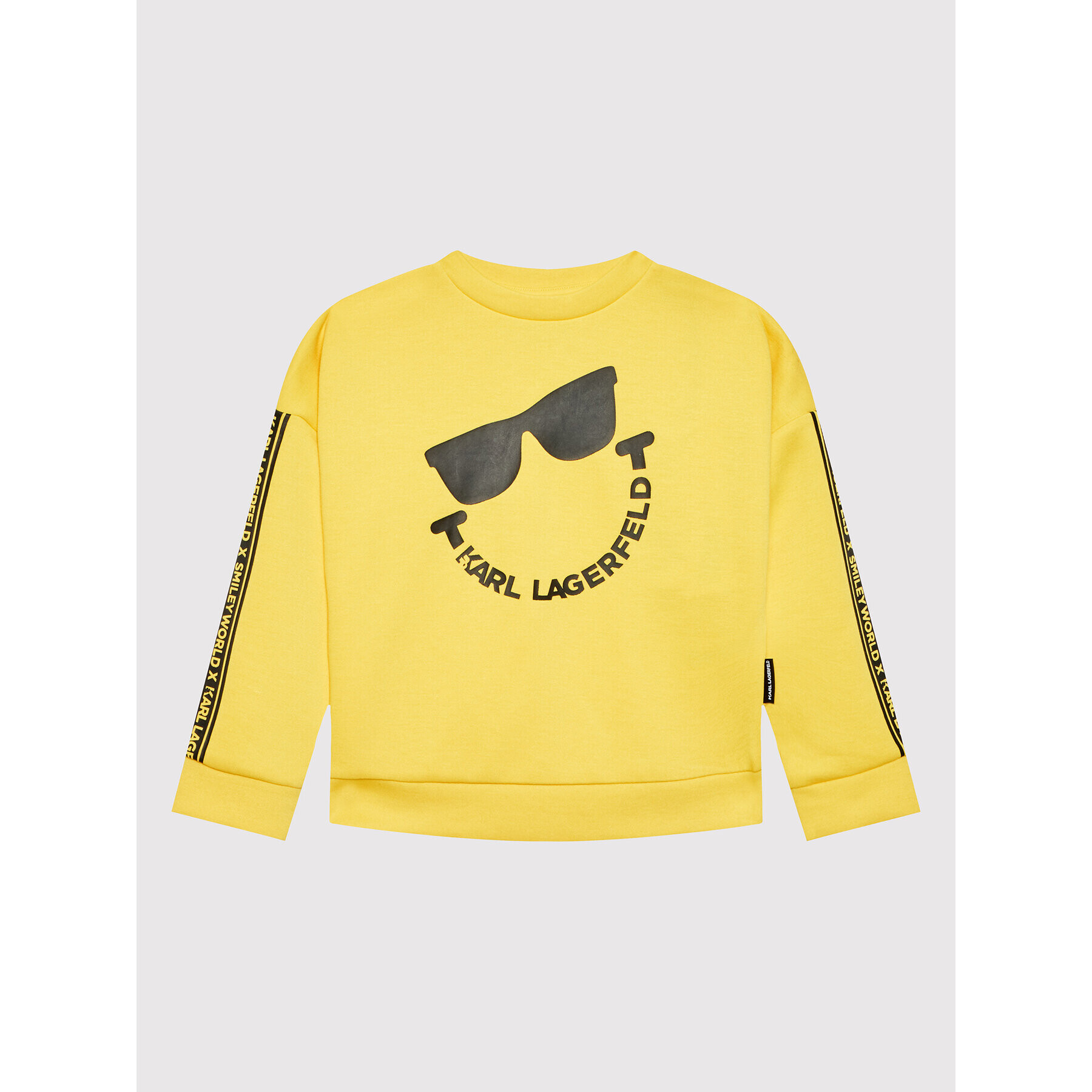 KARL LAGERFELD Суитшърт SMILEY WORLD Z25354 M Жълт Relaxed Fit - Pepit.bg