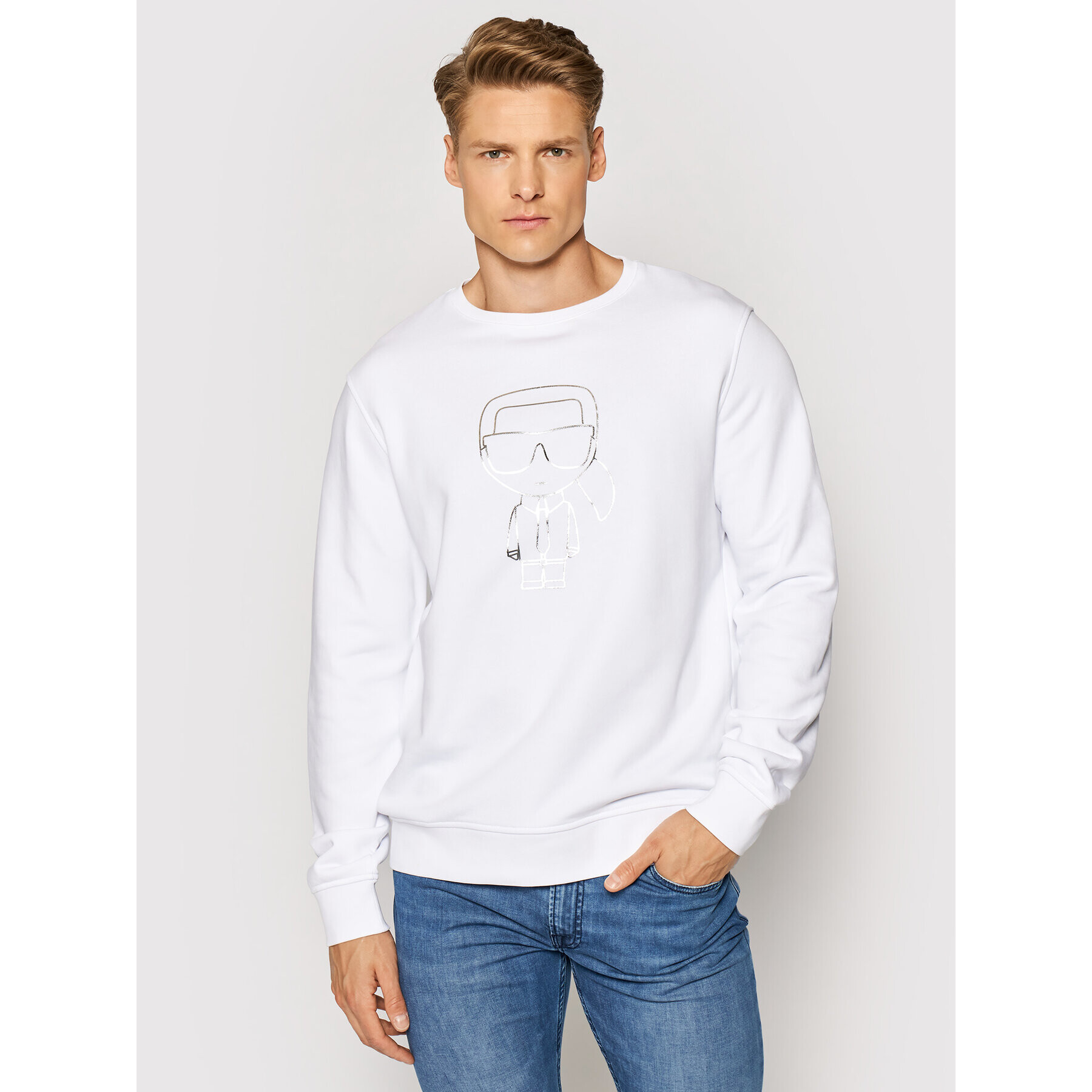 KARL LAGERFELD Суитшърт Sweat 705080 511900 Бял Regular Fit - Pepit.bg