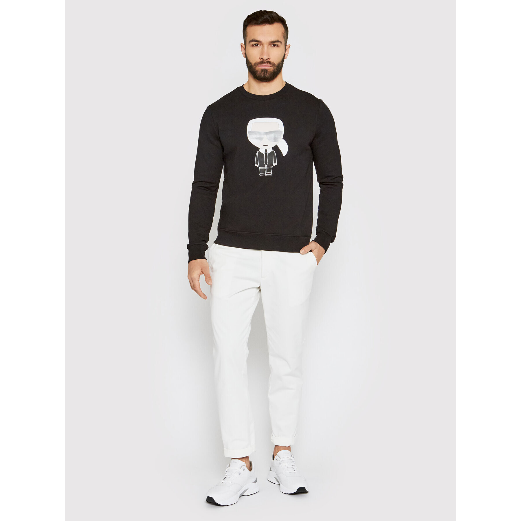 KARL LAGERFELD Суитшърт Sweat Crewneck 705061 511951 Черен Regular Fit - Pepit.bg