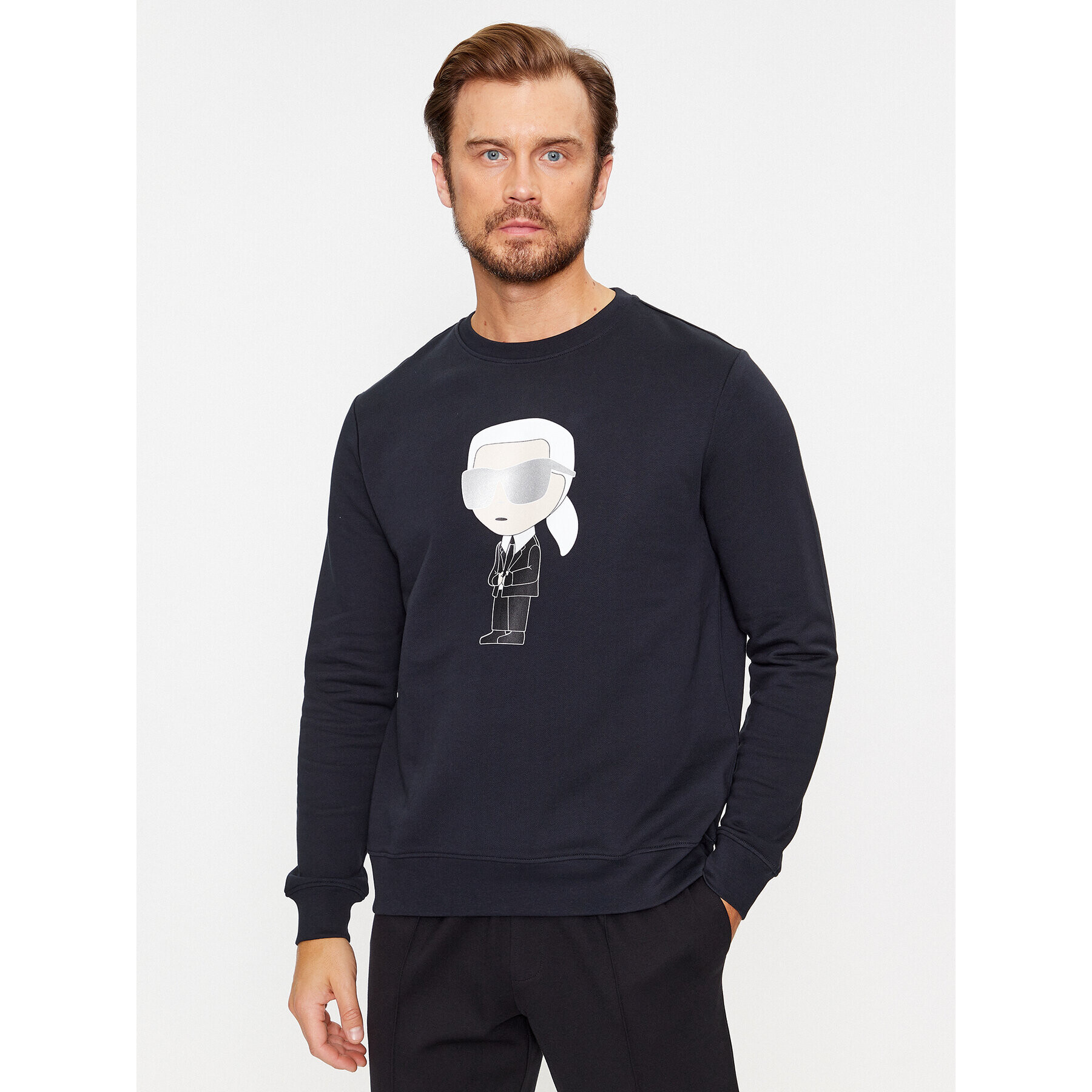 KARL LAGERFELD Суитшърт Sweat Crewneck 705071 500951 Тъмносин Regular Fit - Pepit.bg