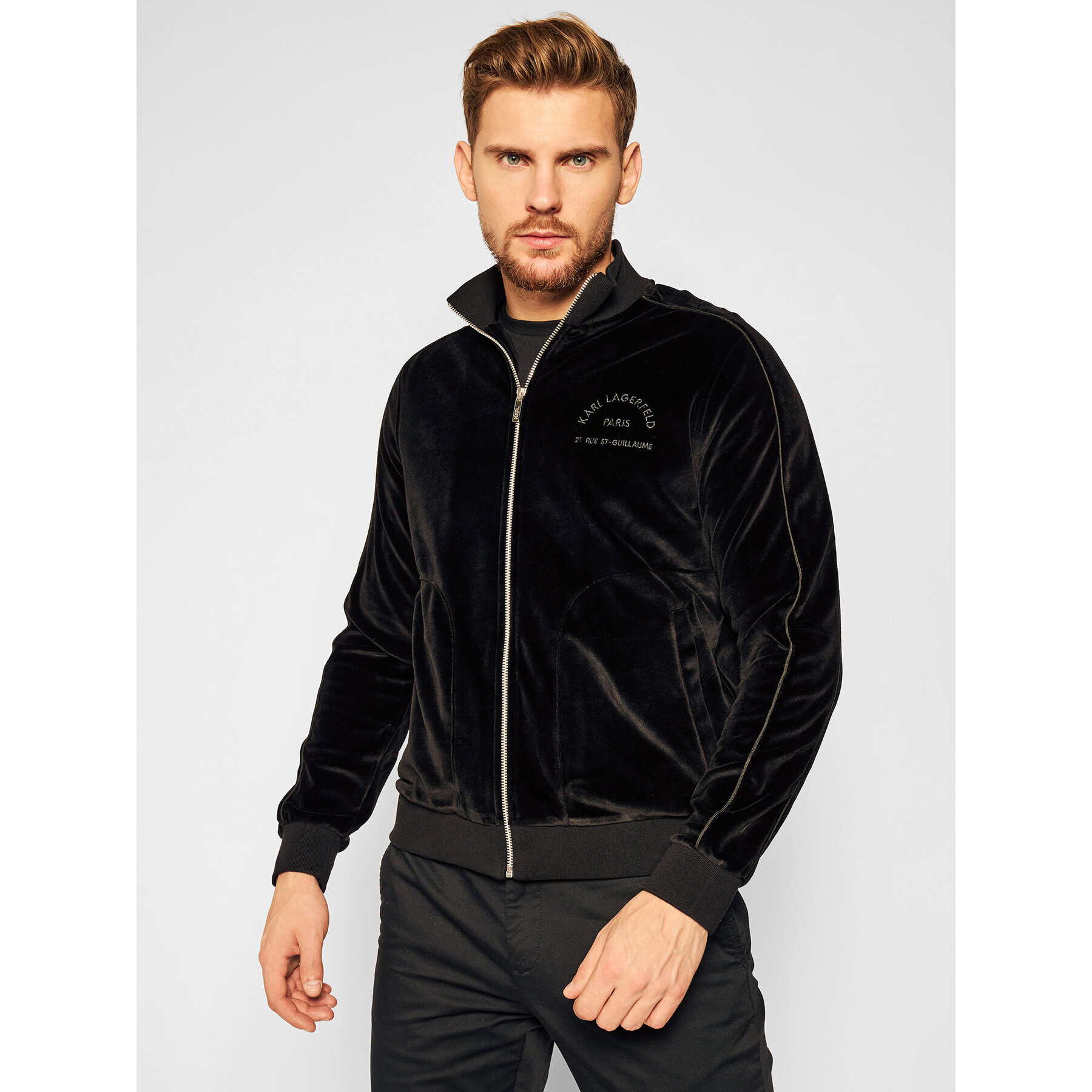 KARL LAGERFELD Суитшърт Sweat Zip 705029 502912 Черен Regular Fit - Pepit.bg