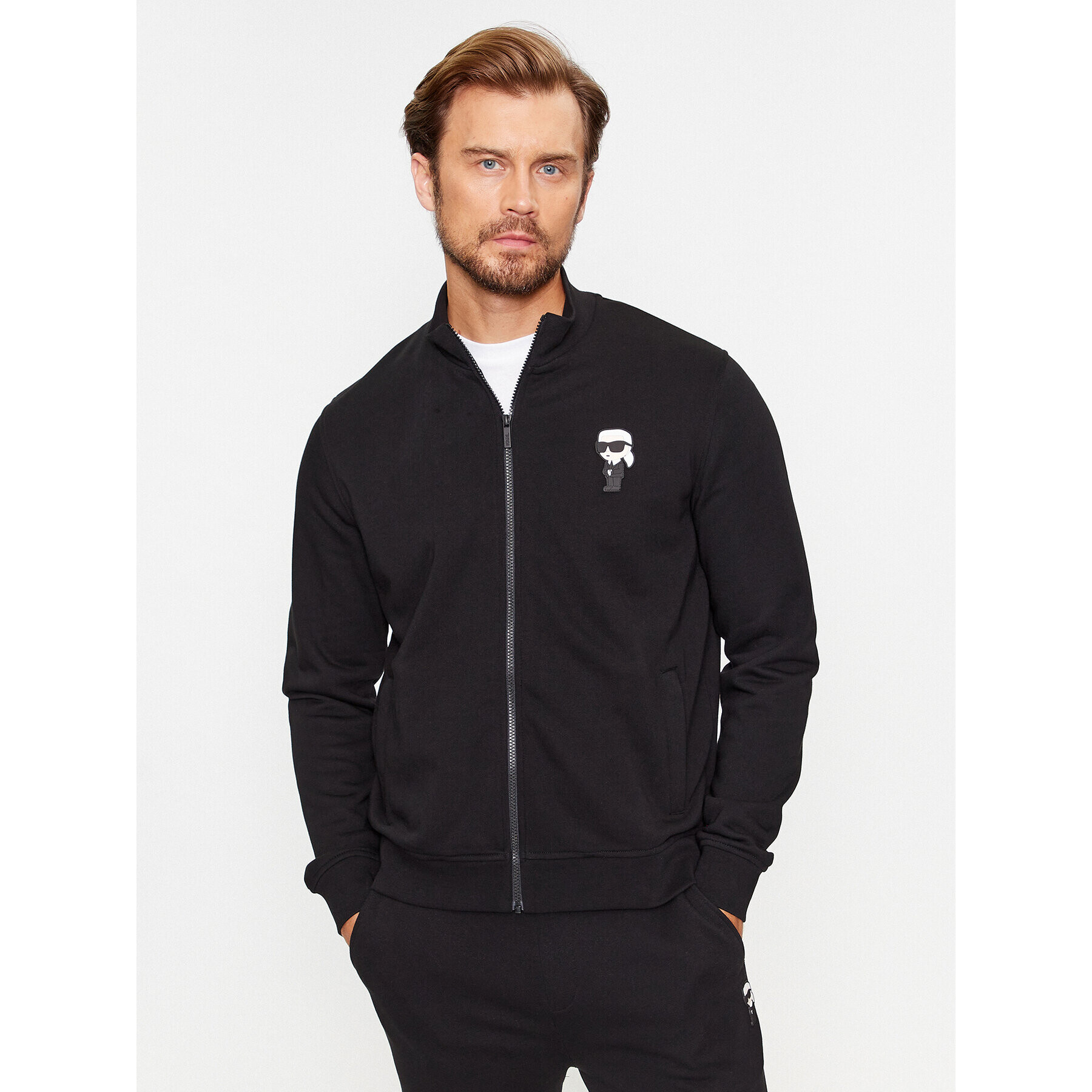 KARL LAGERFELD Суитшърт Sweat Zip 705895 500900 Черен Regular Fit - Pepit.bg