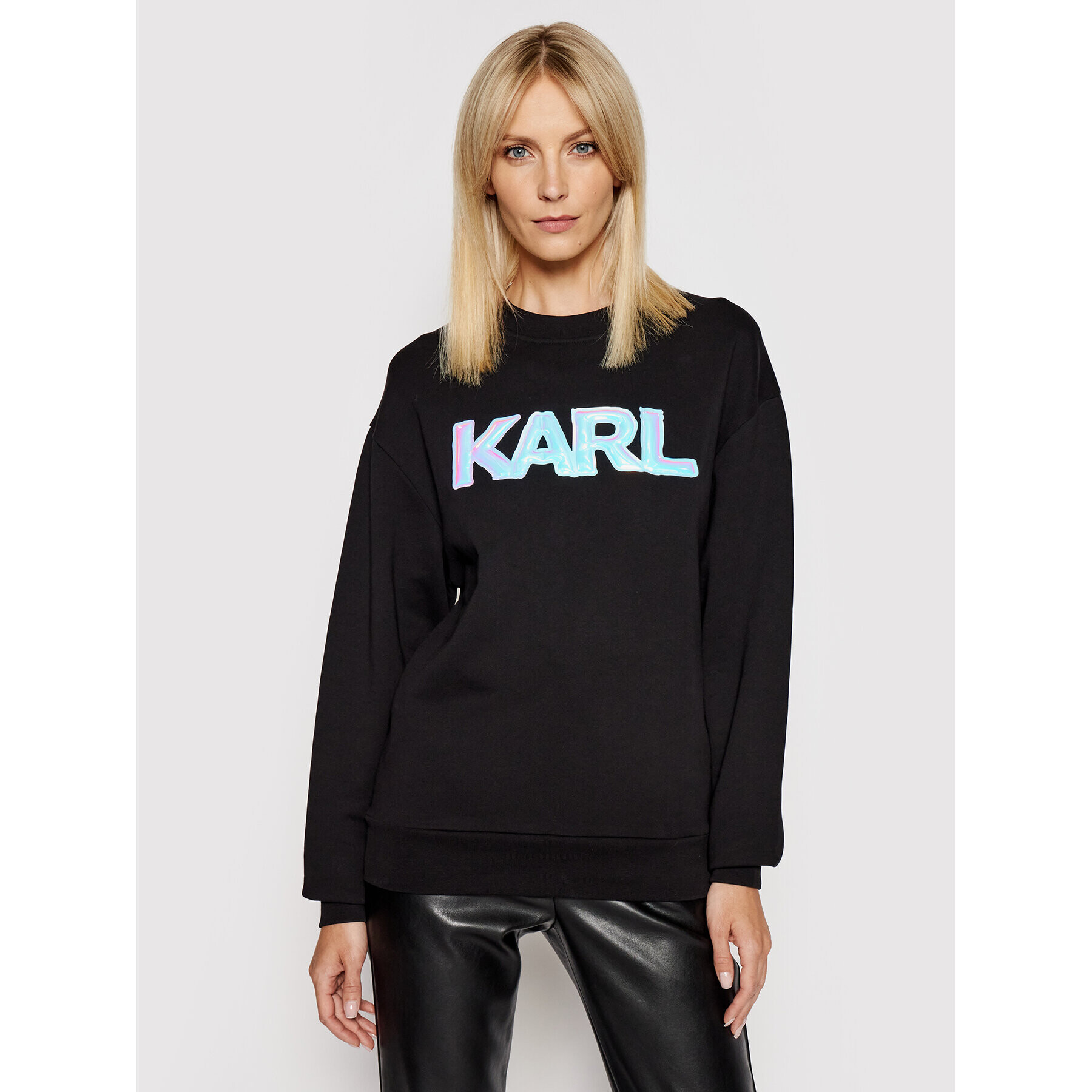 KARL LAGERFELD Суитшърт Unisex Balloon Logo 211U1804 Черен Regular Fit - Pepit.bg