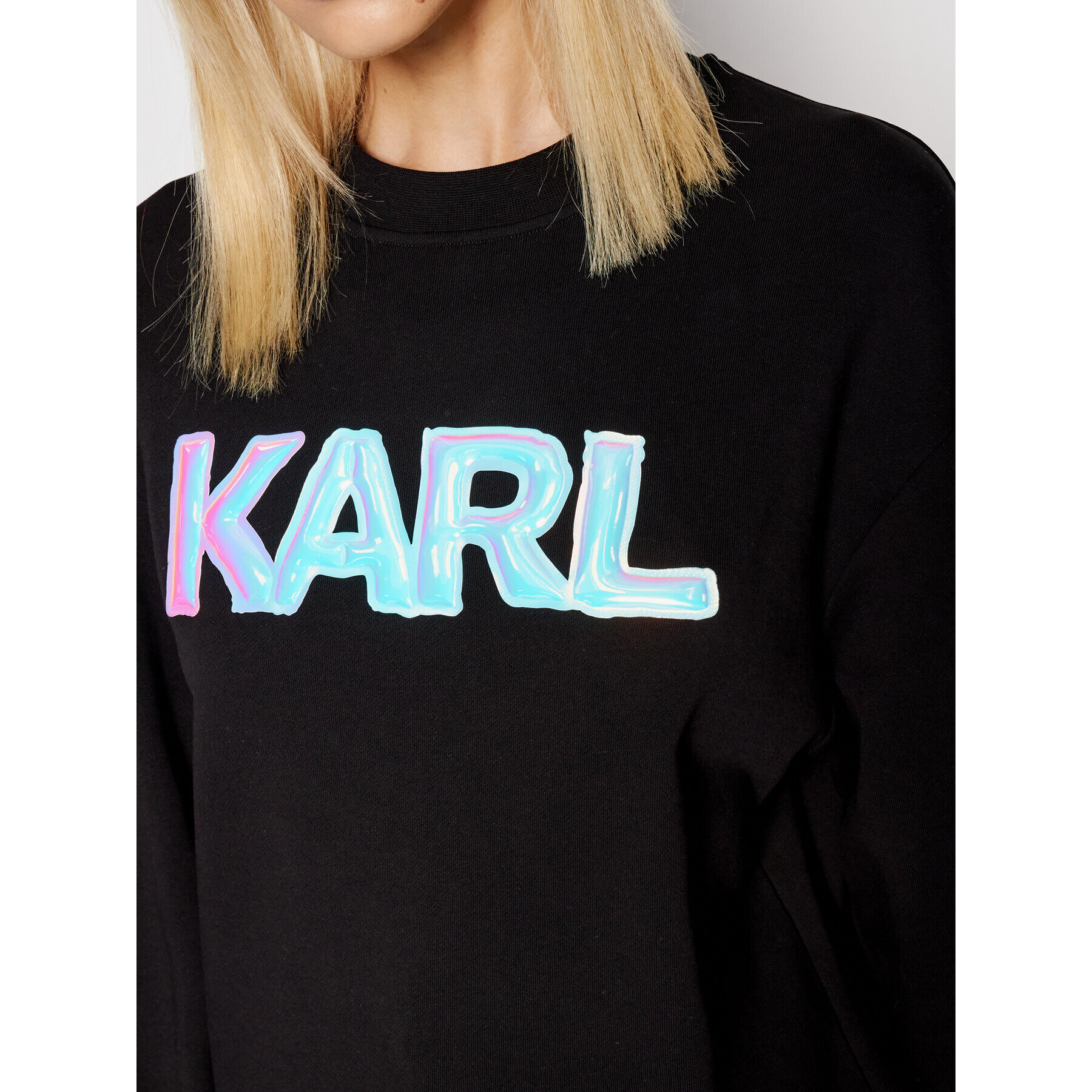 KARL LAGERFELD Суитшърт Unisex Balloon Logo 211U1804 Черен Regular Fit - Pepit.bg