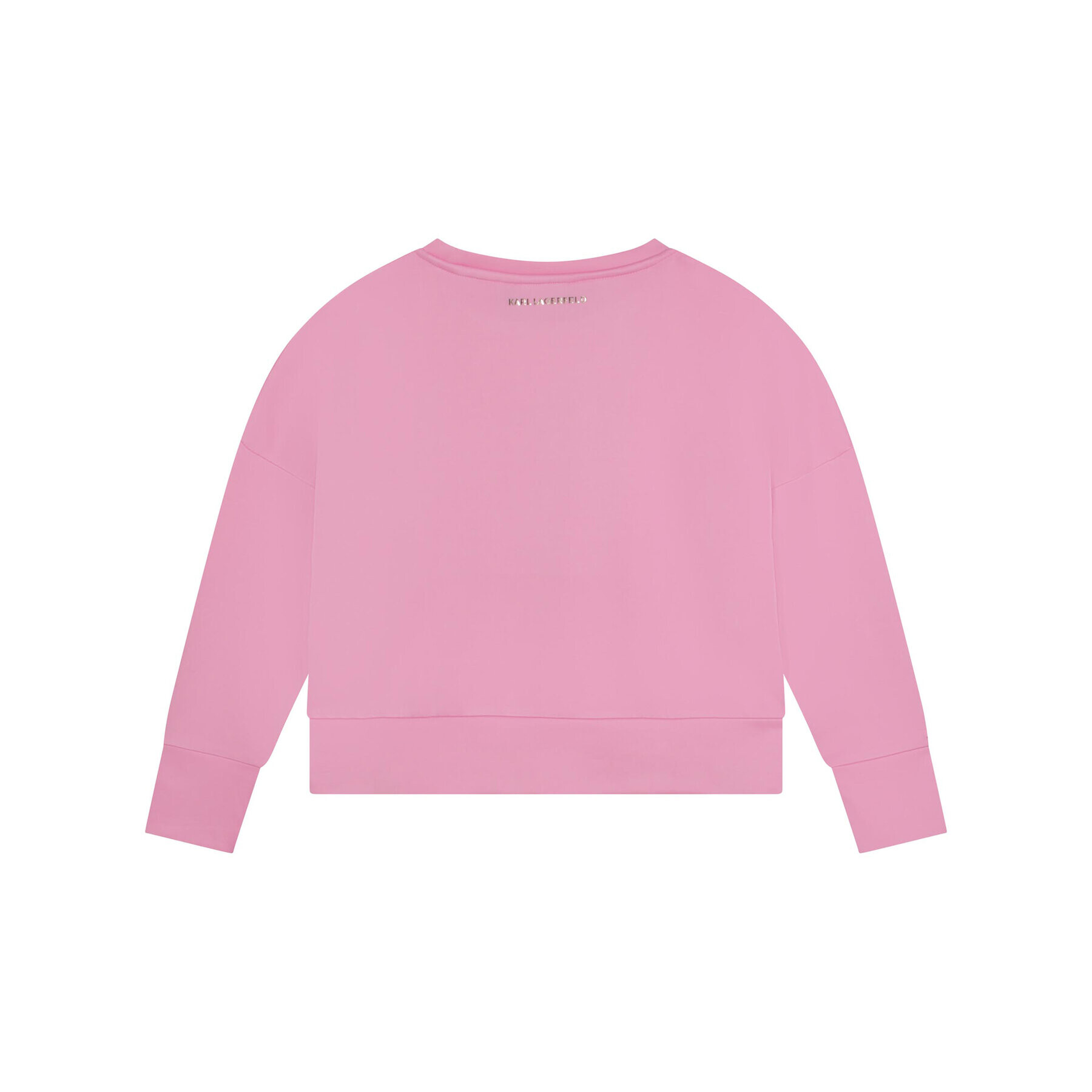 Karl Lagerfeld Kids Суитшърт Z15425 M Розов Relaxed Fit - Pepit.bg