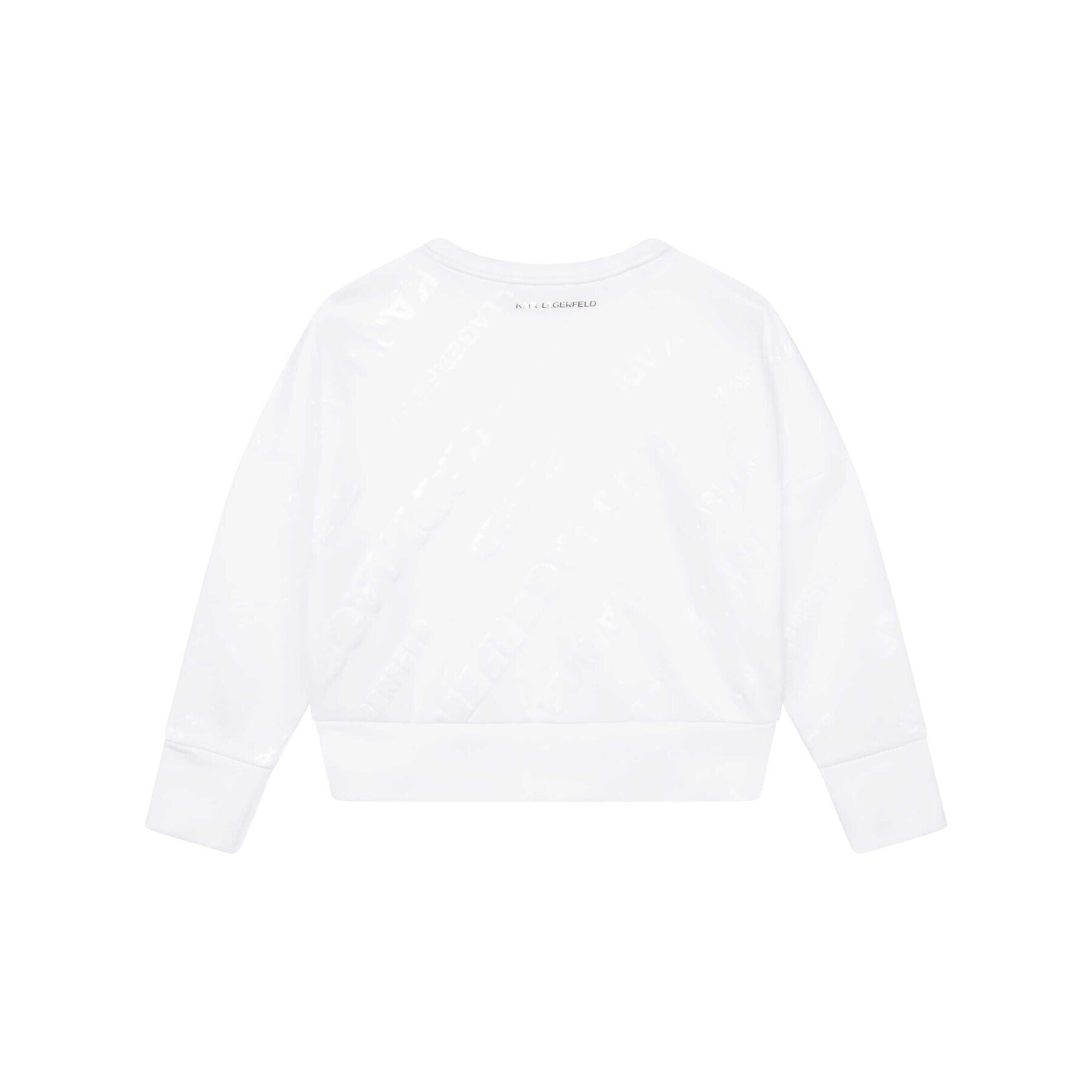 Karl Lagerfeld Kids Суитшърт Z15428 S Бял Relaxed Fit - Pepit.bg