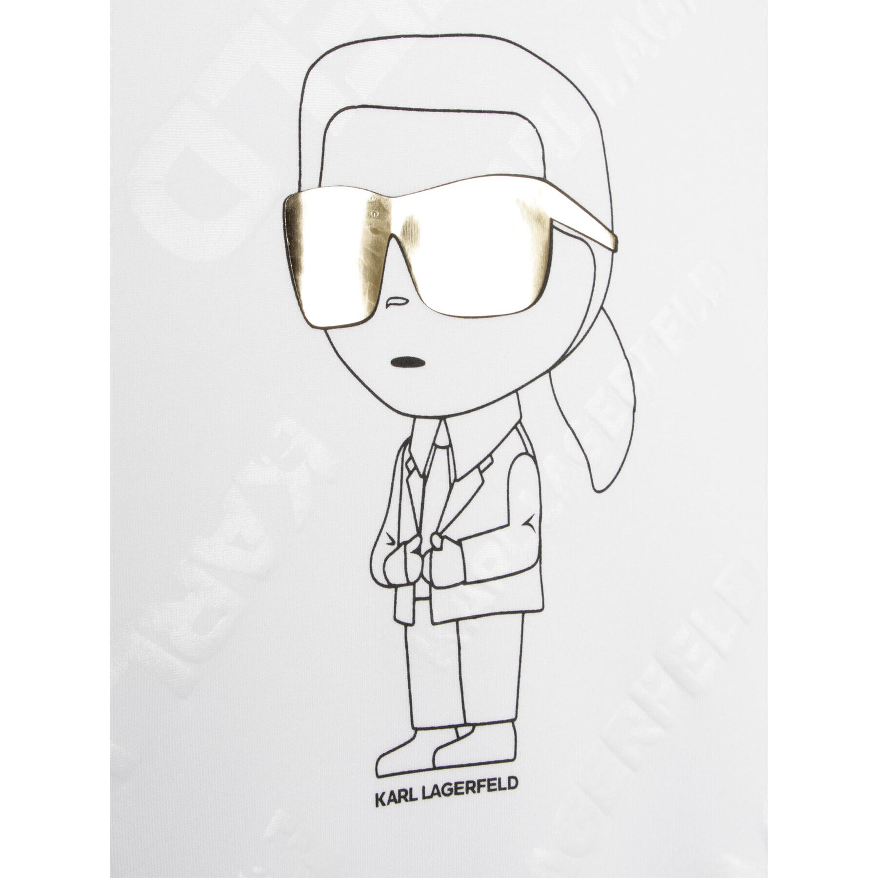 Karl Lagerfeld Kids Суитшърт Z15428 S Бял Relaxed Fit - Pepit.bg