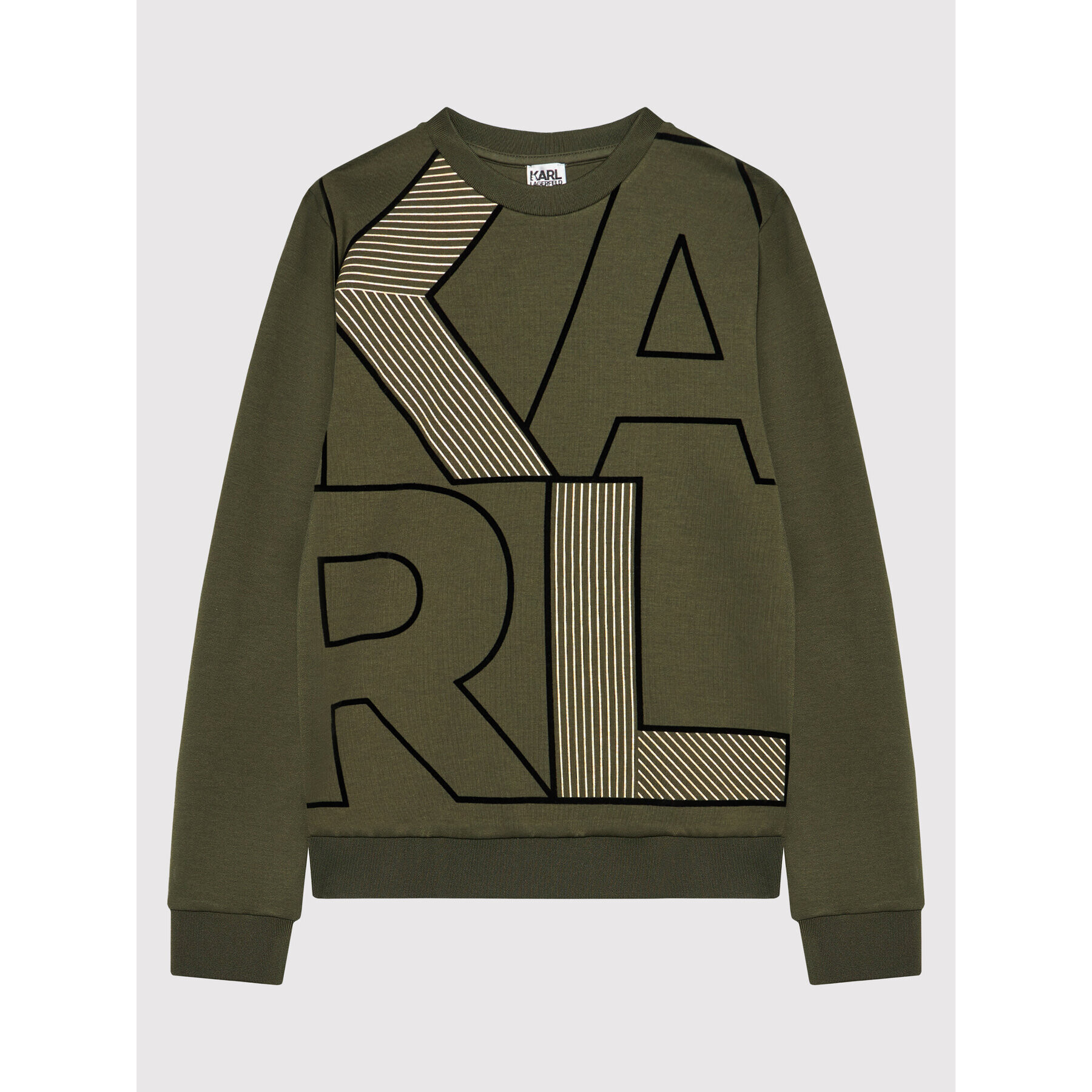 KARL LAGERFELD Суитшърт Z25321 S Зелен Regular Fit - Pepit.bg