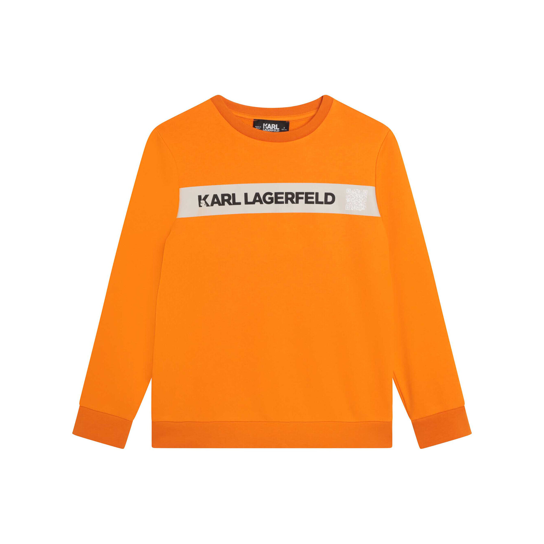 Karl Lagerfeld Kids Суитшърт Z25402 S Оранжев Regular Fit - Pepit.bg