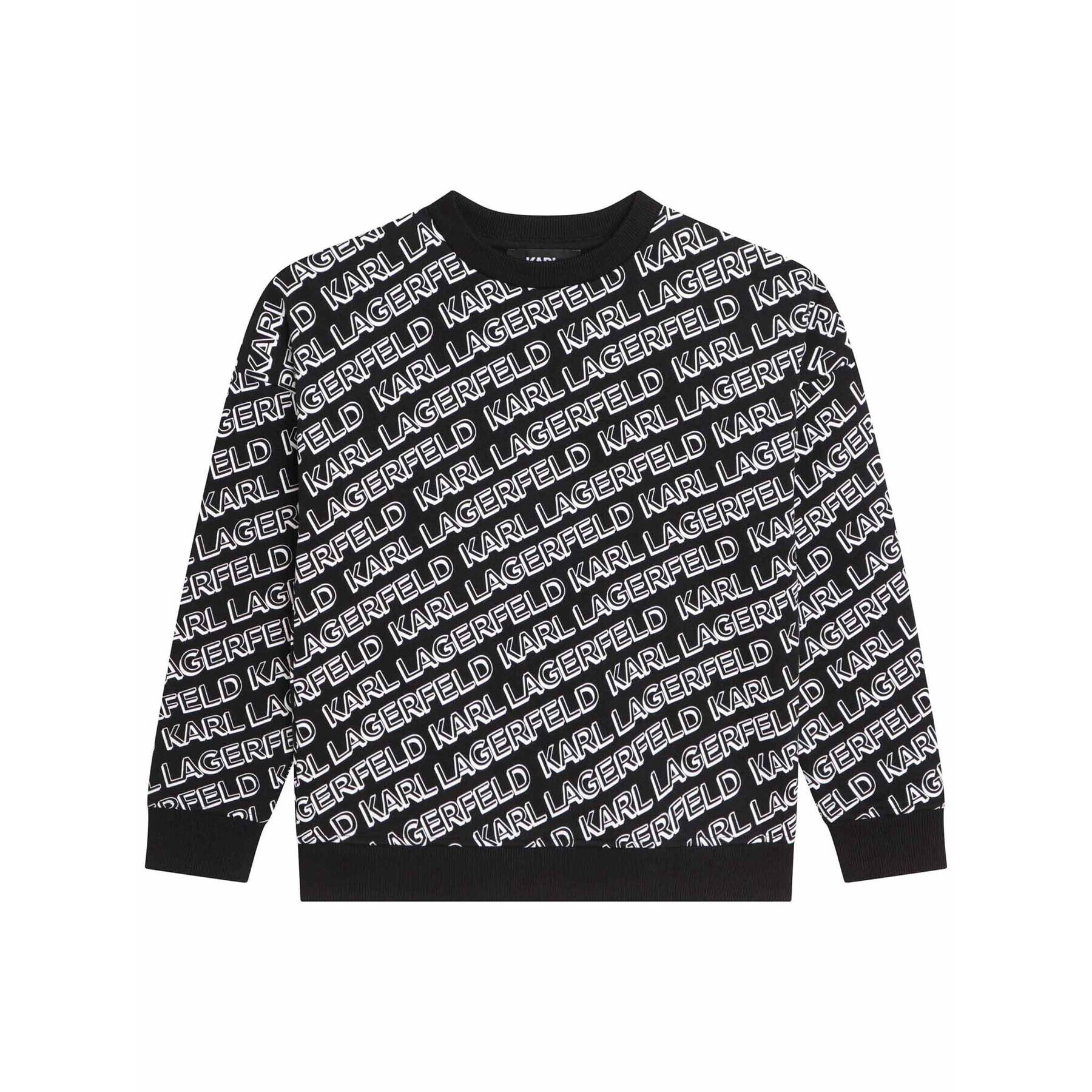 Karl Lagerfeld Kids Суитшърт Z25403 D Черен Regular Fit - Pepit.bg