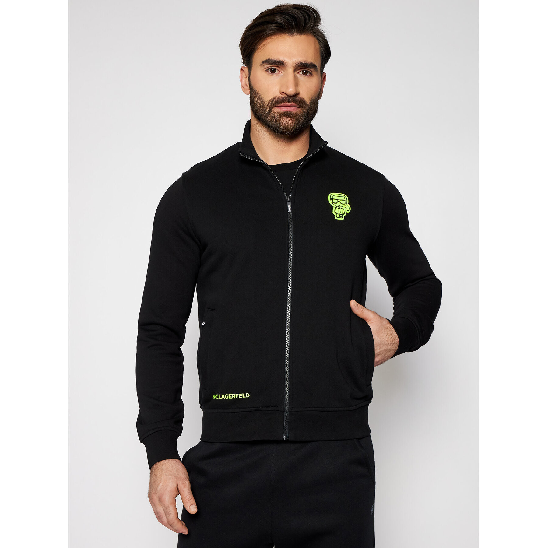 KARL LAGERFELD Суитшърт Zip 705094 511910 Черен Regular Fit - Pepit.bg