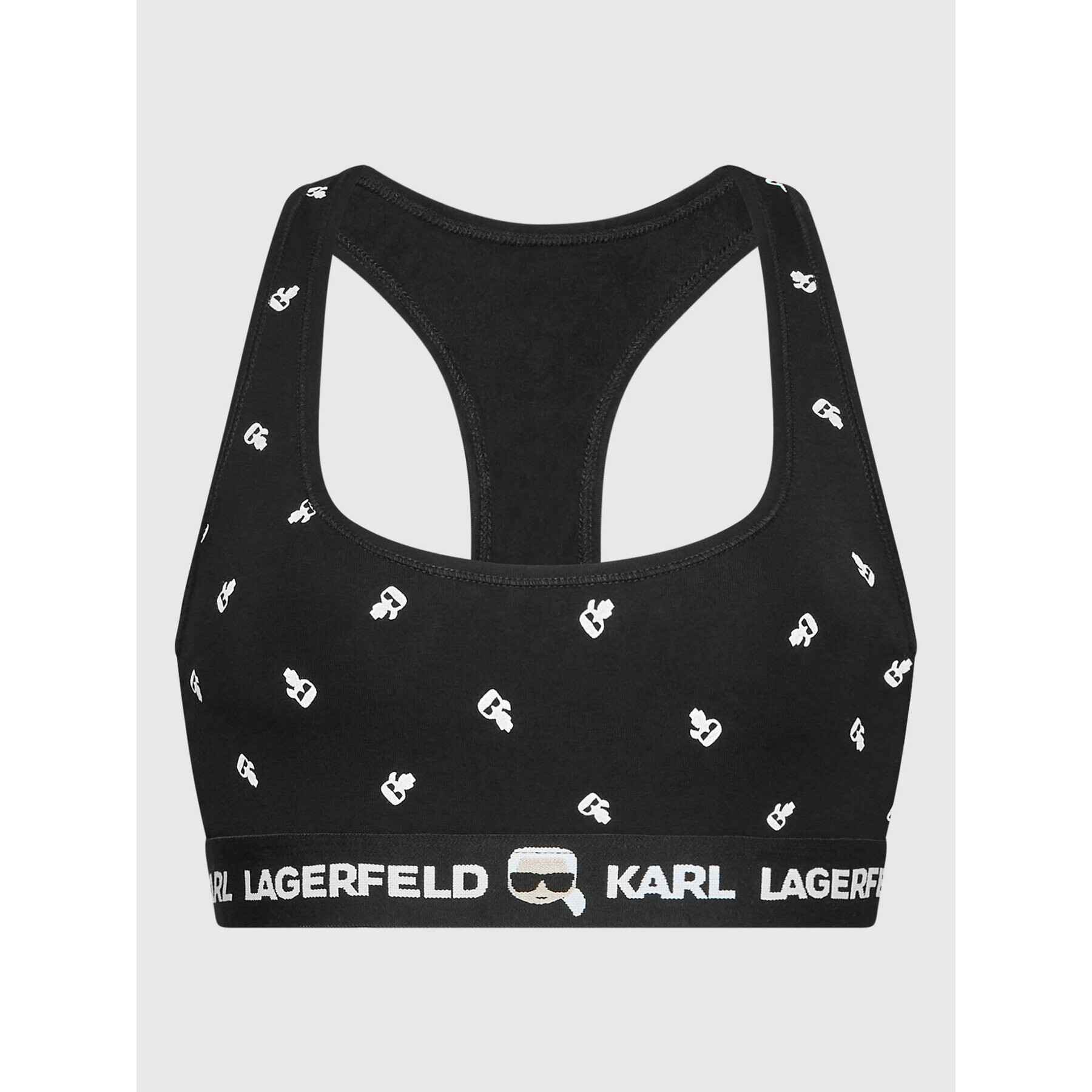 KARL LAGERFELD Сутиен-топ Ikonik Logo 220W2102 Черен - Pepit.bg