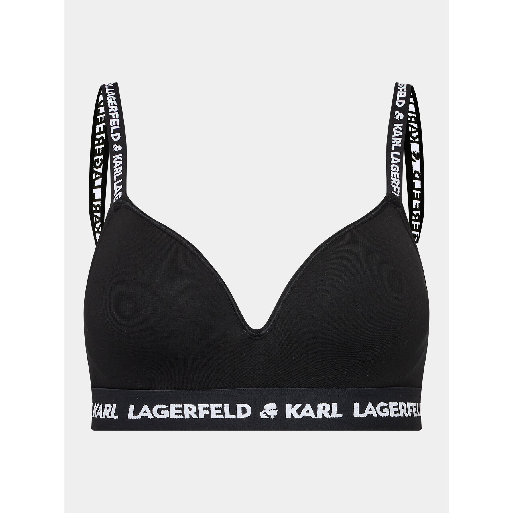 KARL LAGERFELD Сутиен-топ Logo 230W2108 Черен - Pepit.bg