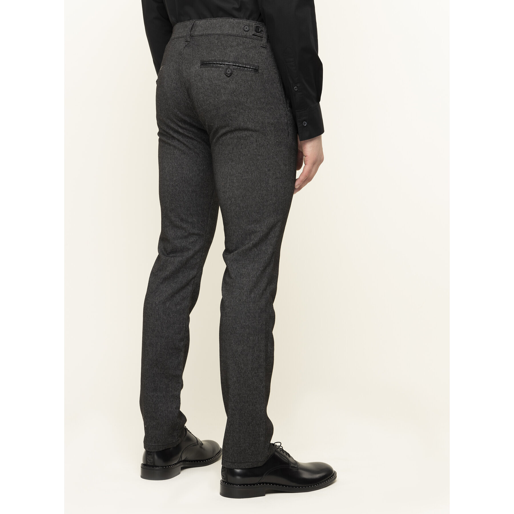 KARL LAGERFELD Текстилни панталони Chino with Contrast 255836 592816 Сив Regular Fit - Pepit.bg