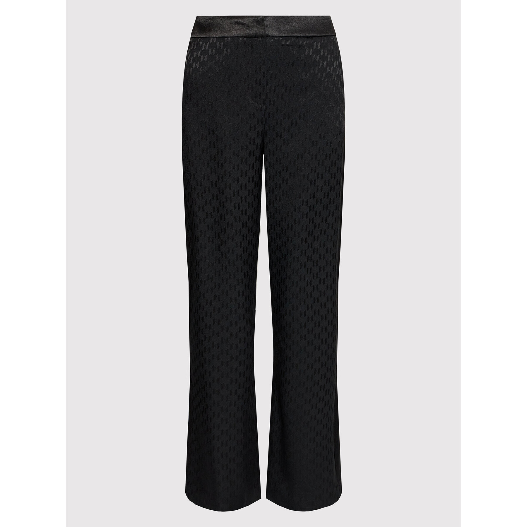 KARL LAGERFELD Текстилни панталони Monogram 221W1006 Черен Bootcut Fit - Pepit.bg