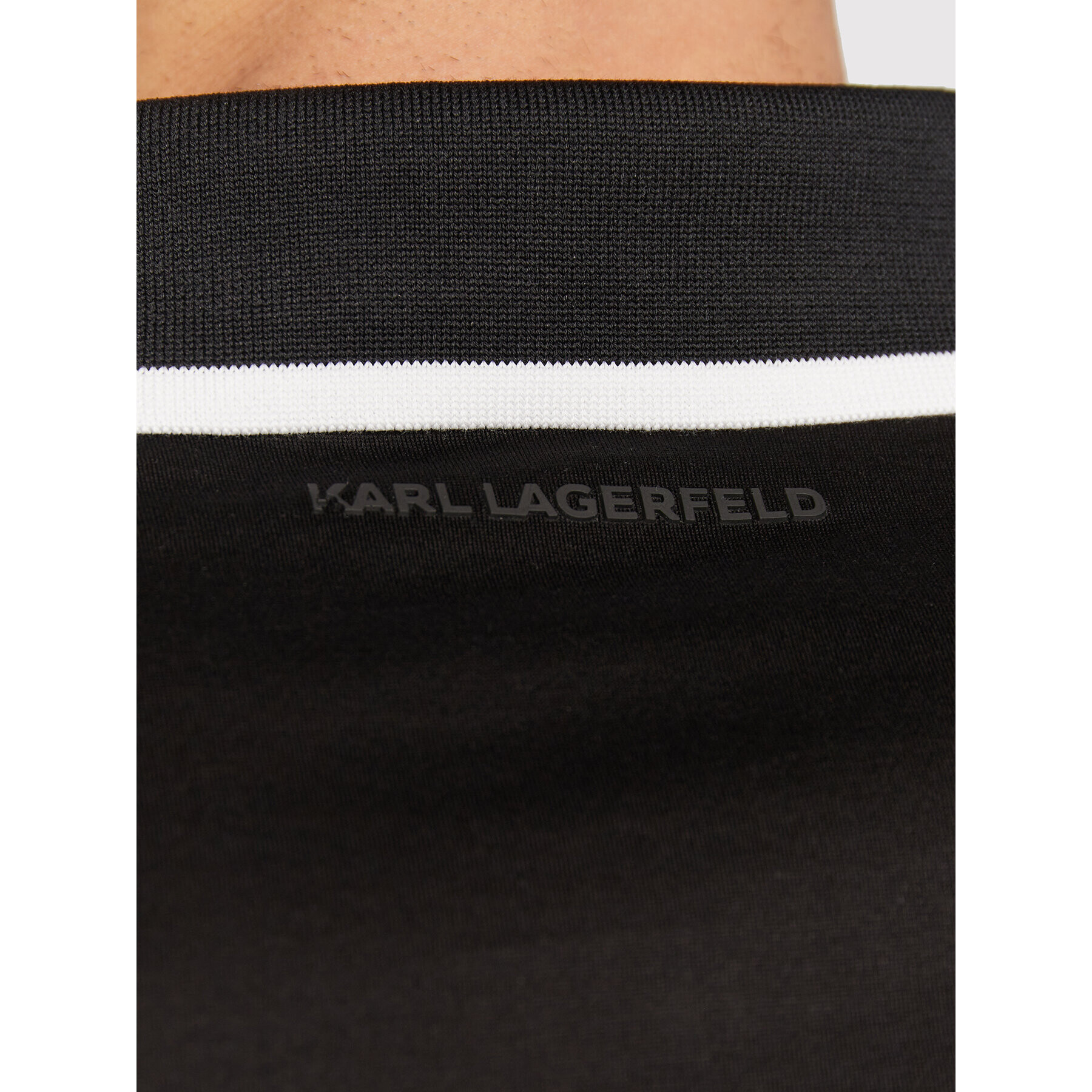 KARL LAGERFELD Тениска с яка и копчета 745003 524200 Черен Regular Fit - Pepit.bg