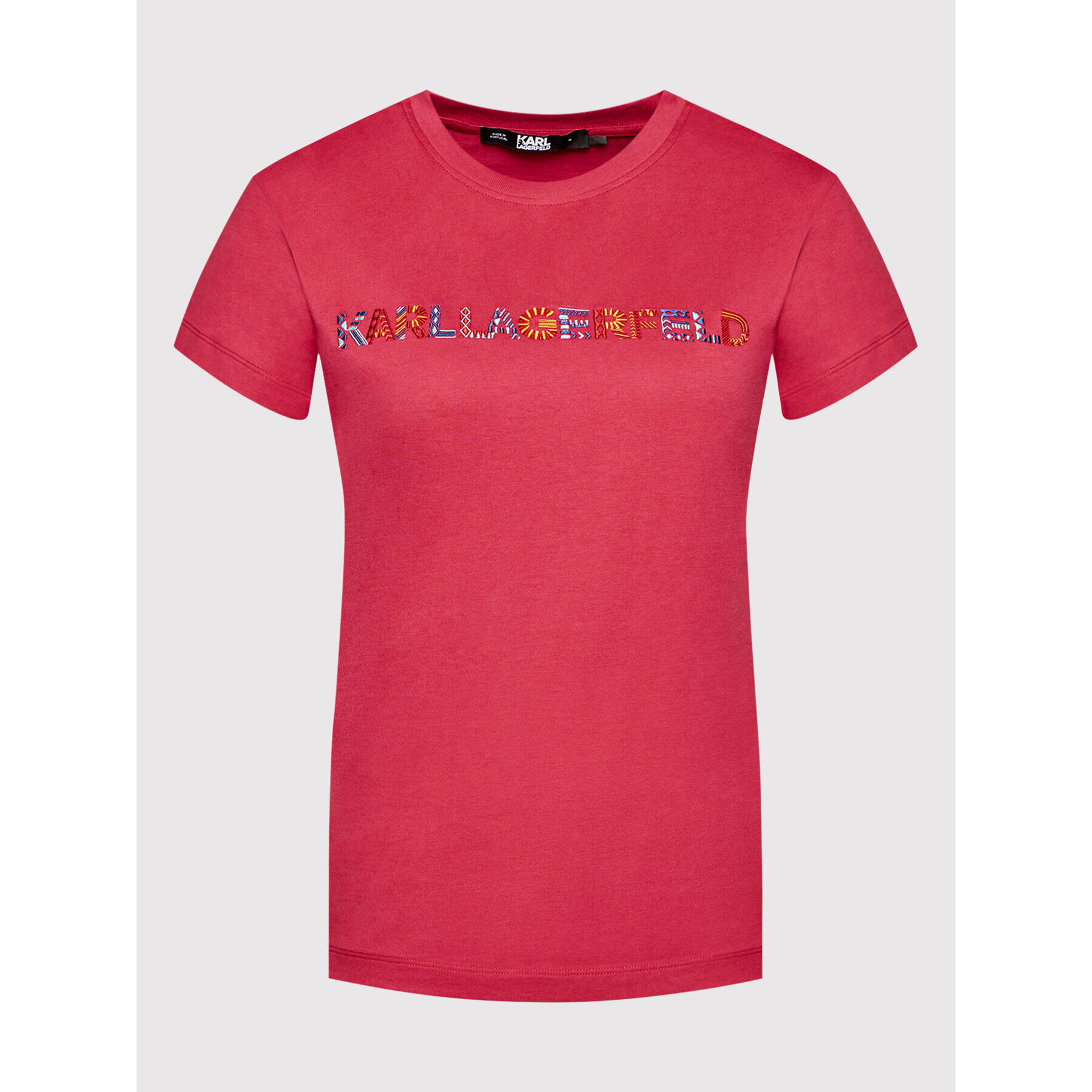 KARL LAGERFELD Тишърт 220W1704 Розов Regular Fit - Pepit.bg