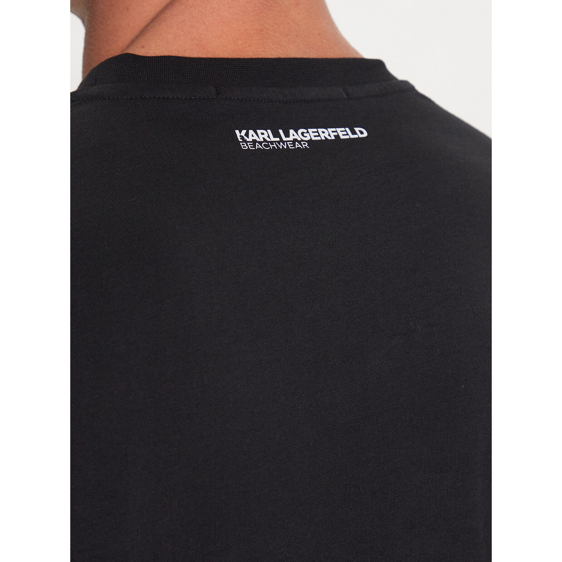 KARL LAGERFELD Тишърт 230M2211 Черен Regular Fit - Pepit.bg