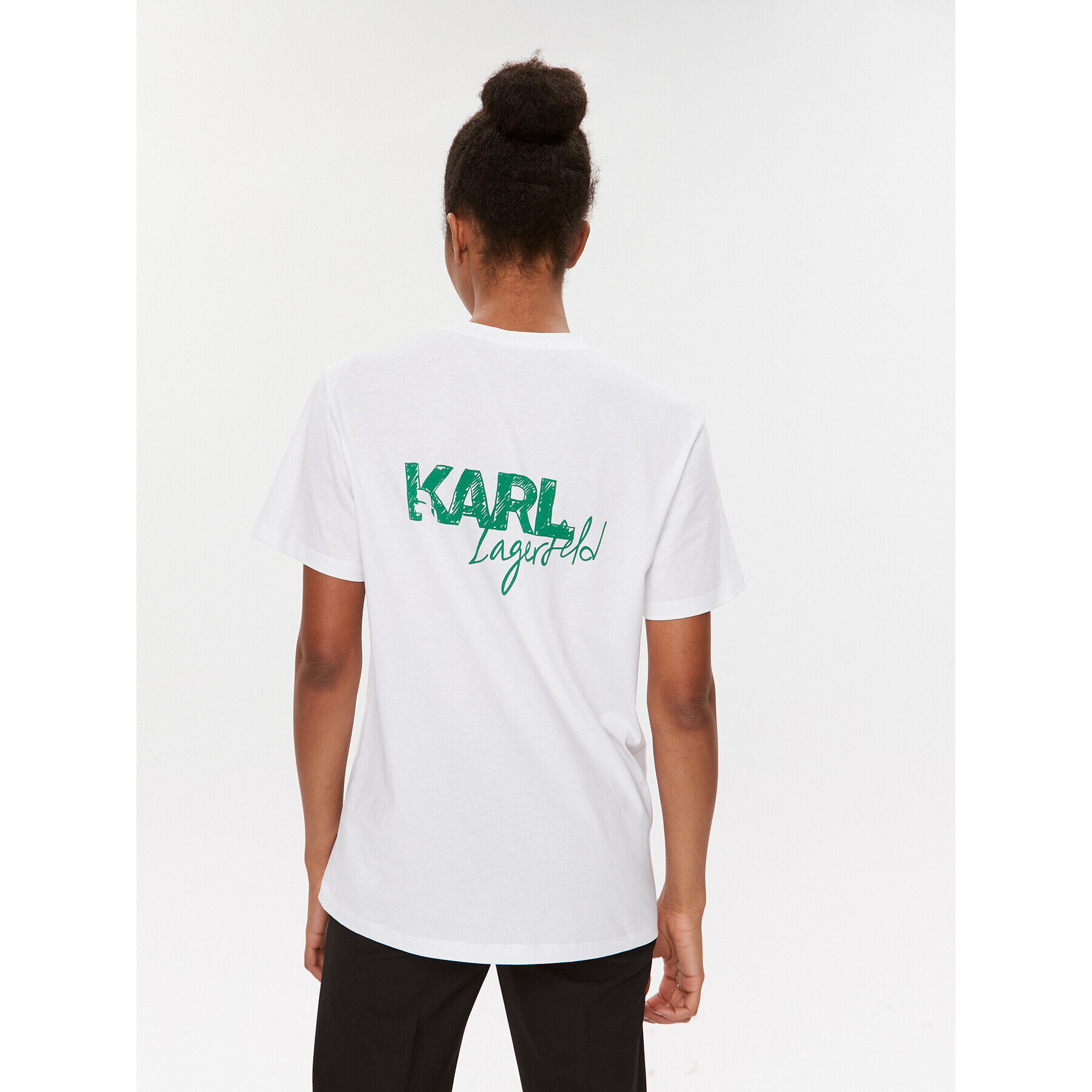 KARL LAGERFELD Тишърт 235W1704 Бял Relaxed Fit - Pepit.bg