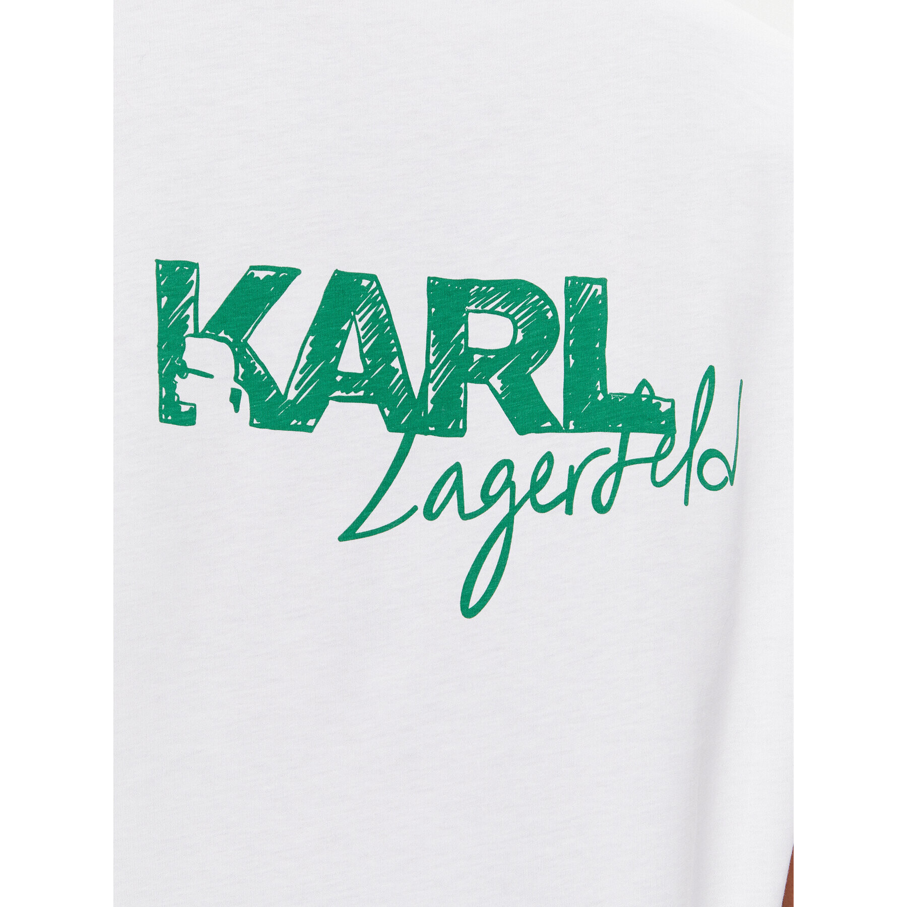 KARL LAGERFELD Тишърт 235W1704 Бял Relaxed Fit - Pepit.bg