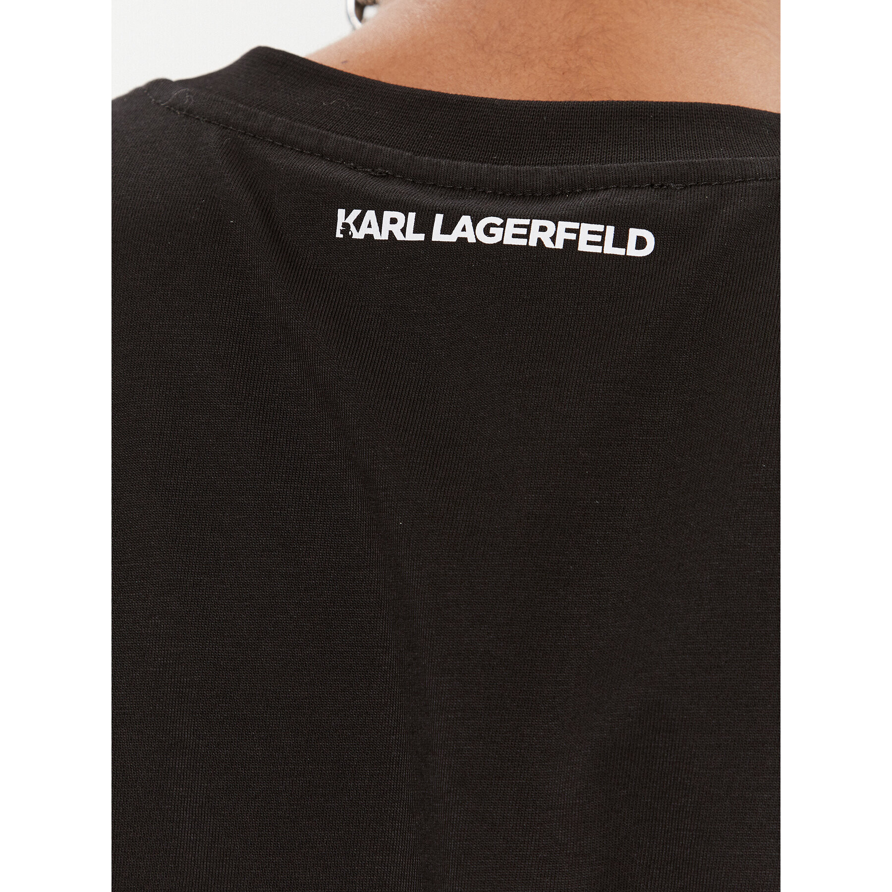 KARL LAGERFELD Тишърт 235W1716 Черен Relaxed Fit - Pepit.bg