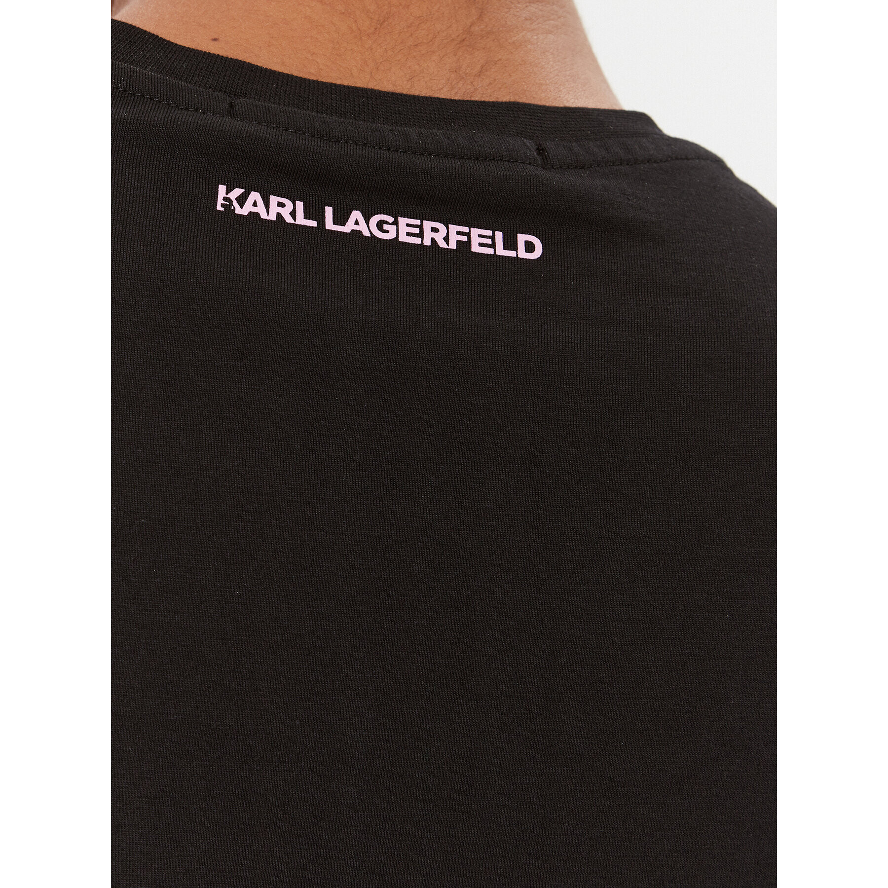 KARL LAGERFELD Тишърт 235W1726 Черен Regular Fit - Pepit.bg