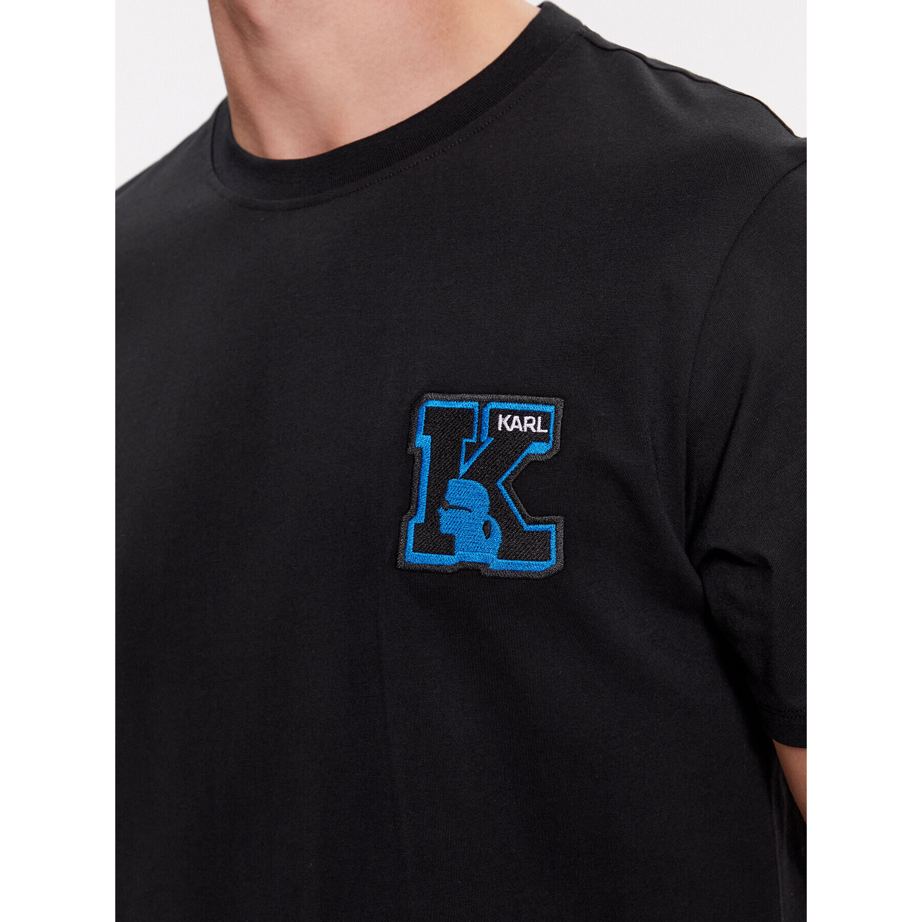 KARL LAGERFELD Тишърт 240M2204 Черен Regular Fit - Pepit.bg