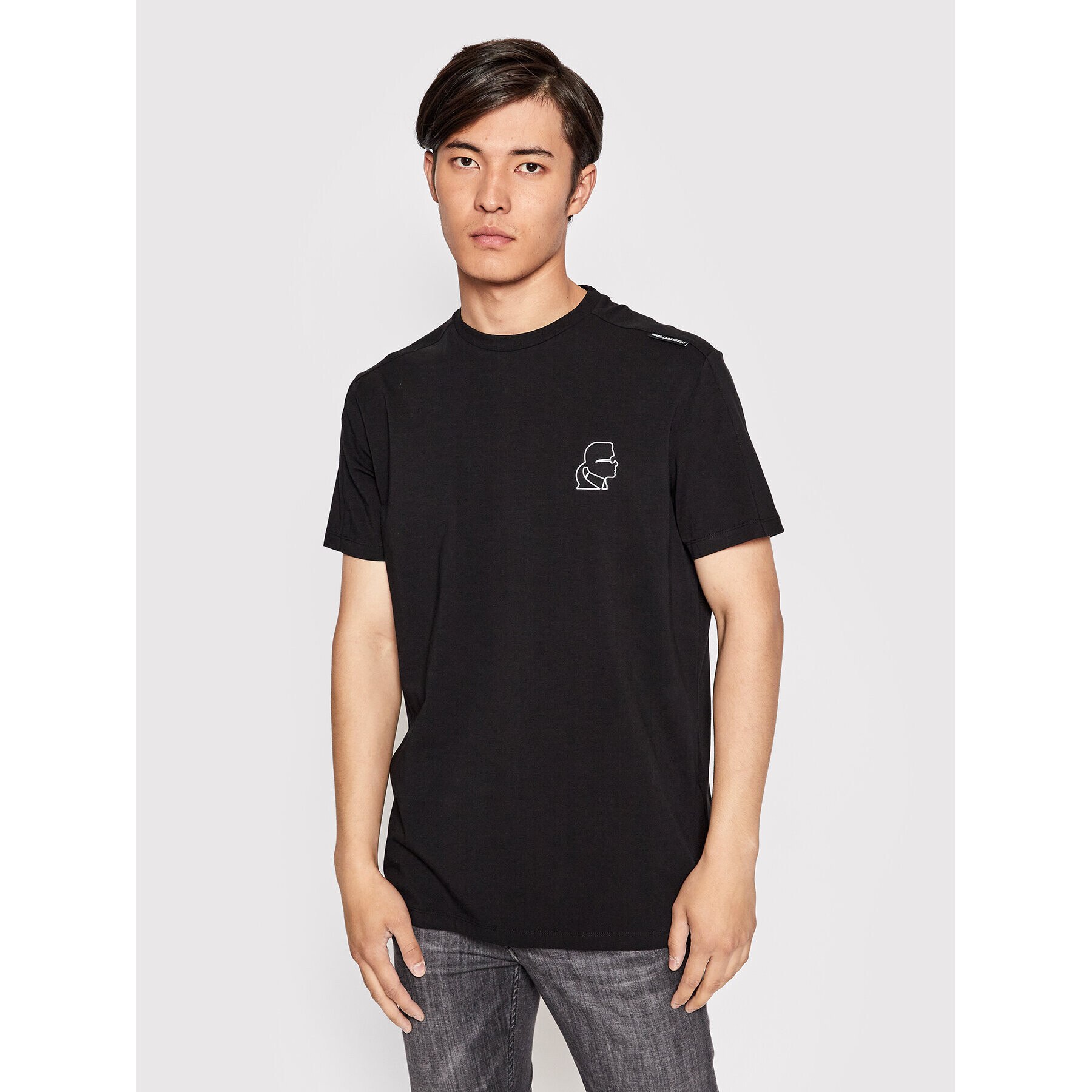 KARL LAGERFELD Тишърт 755023 521221 Черен Regular Fit - Pepit.bg