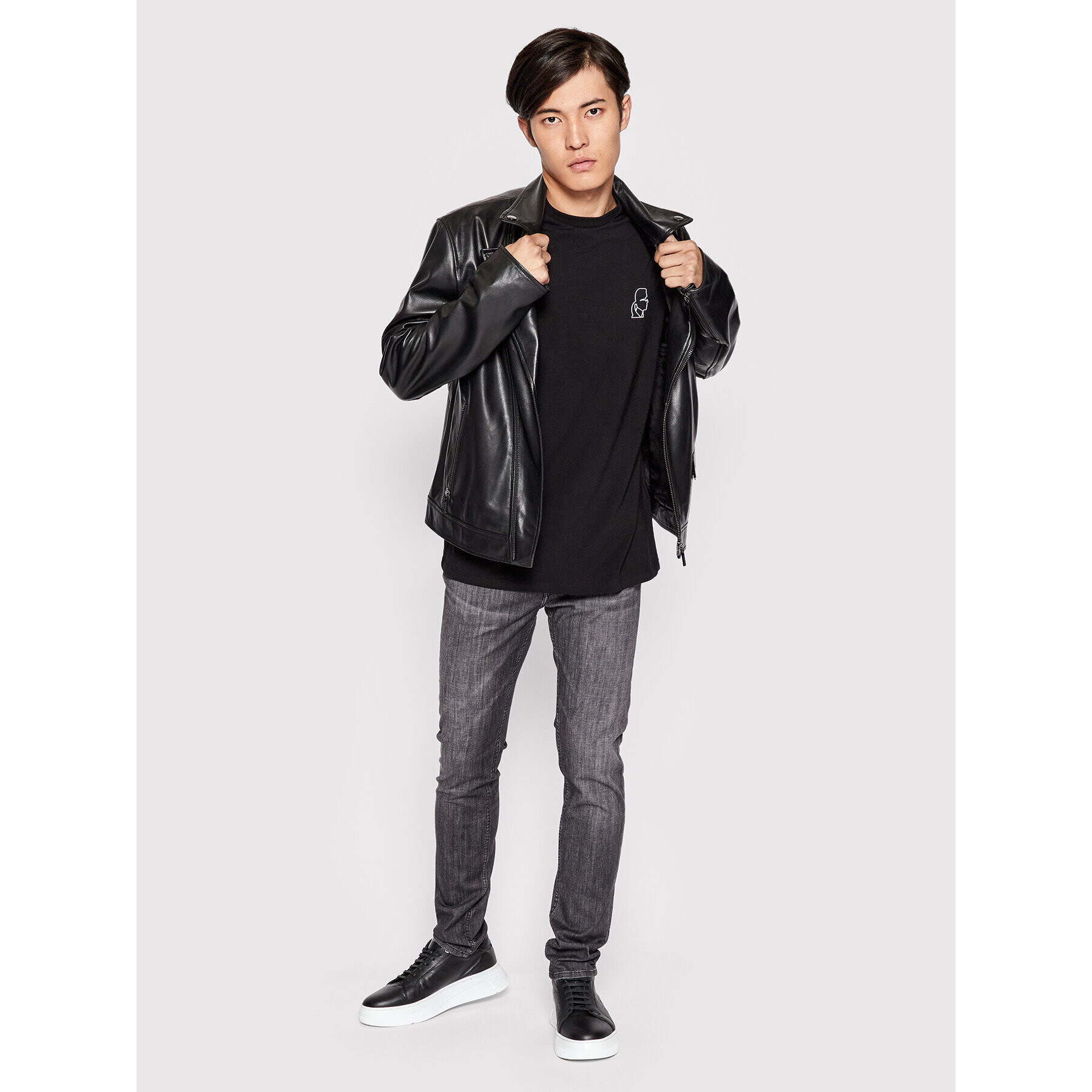 KARL LAGERFELD Тишърт 755023 521221 Черен Regular Fit - Pepit.bg