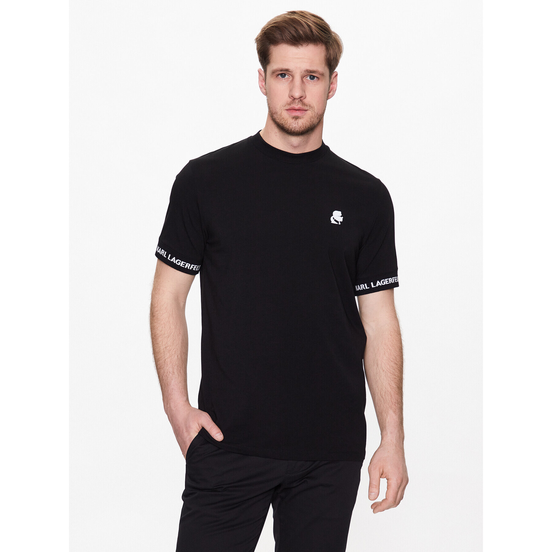 KARL LAGERFELD Тишърт 755023 532221 Черен Regular Fit - Pepit.bg